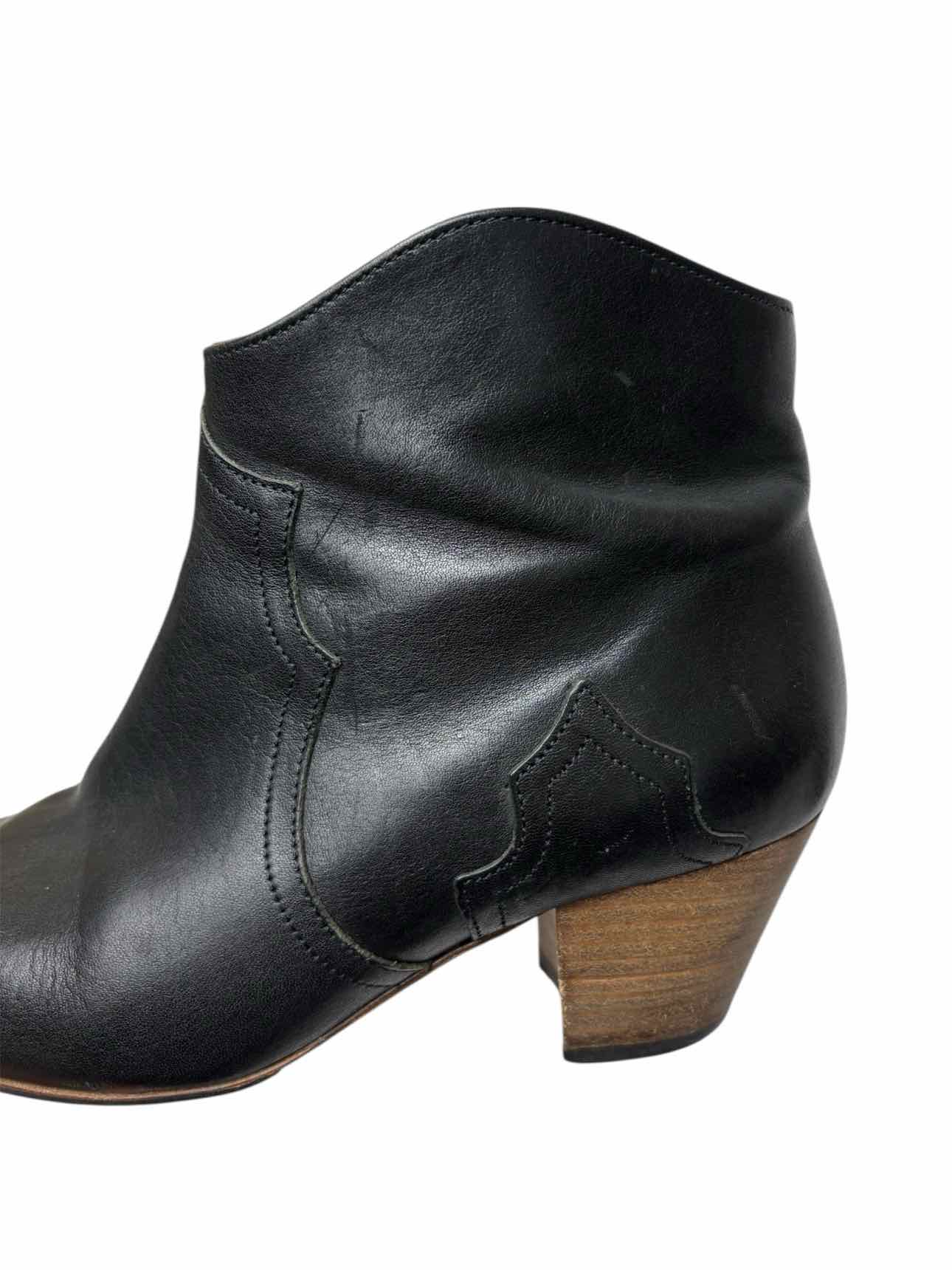 Isabel Marant Size 37 Leather Western Ankle Boots - Image 6