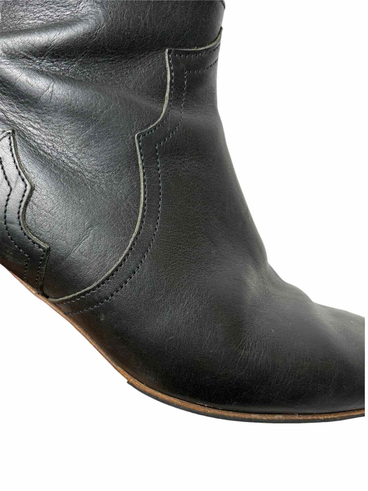 Isabel Marant Size 37 Leather Western Ankle Boots - Image 9