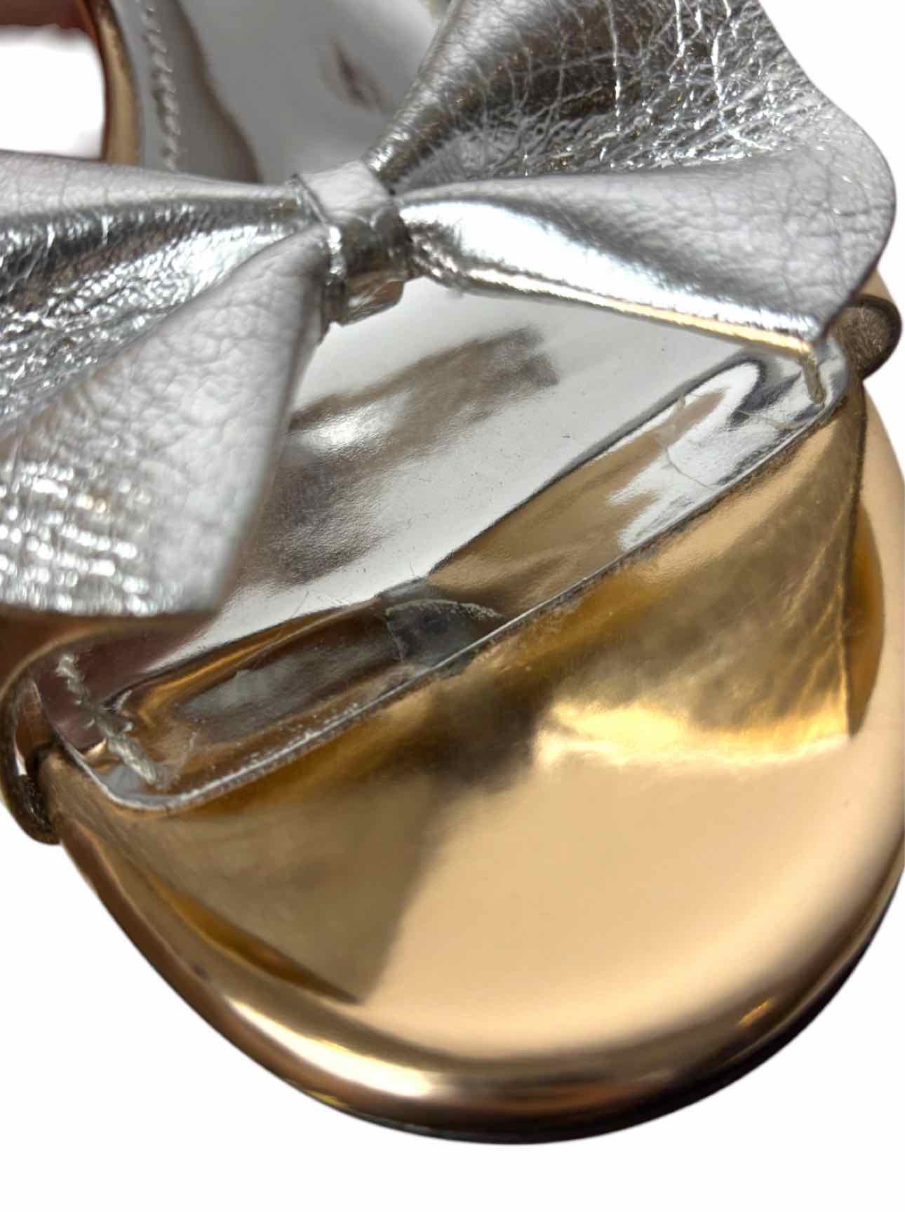 Isabel Marant Size 37 Metallic Bow Story Leather Sandals - Image 10