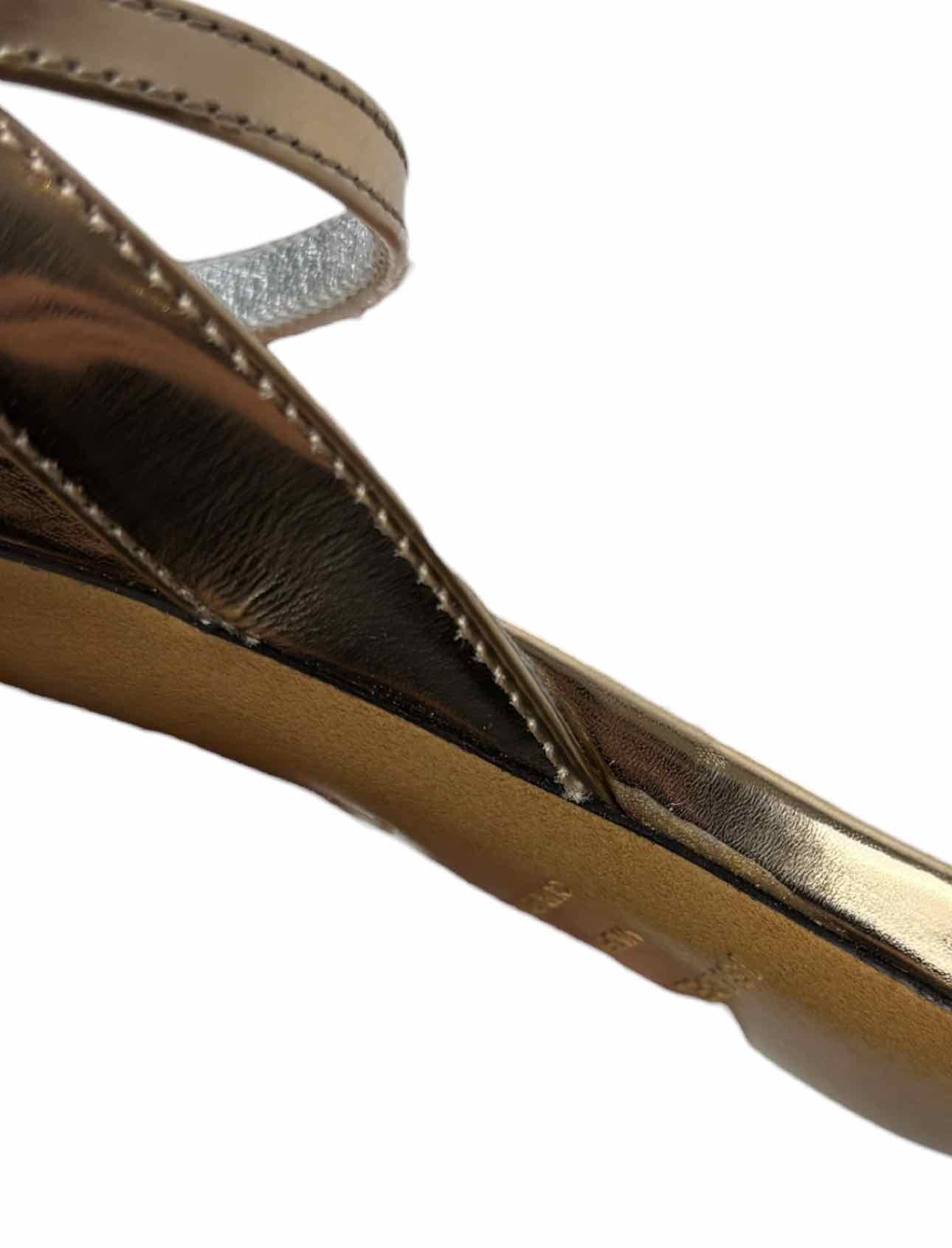 Isabel Marant Size 37 Metallic Bow Story Leather Sandals - Image 12