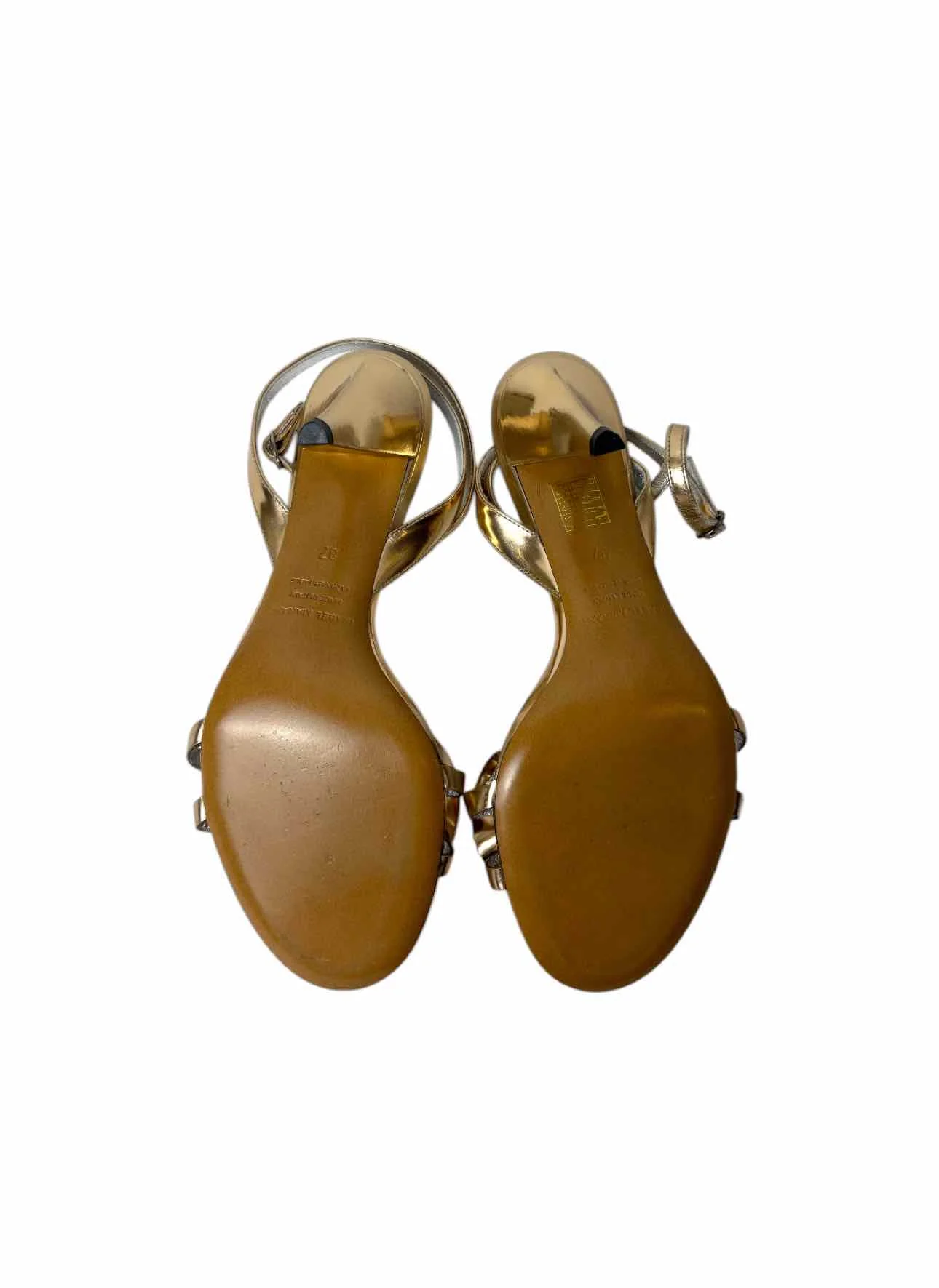 Isabel Marant Size 37 Metallic Bow Story Leather Sandals - Image 5