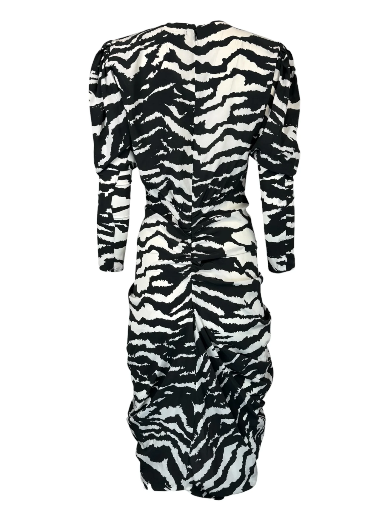 Isabel Marant Size 38 Frea Draped Zebra Print Silk Dress - Image 2