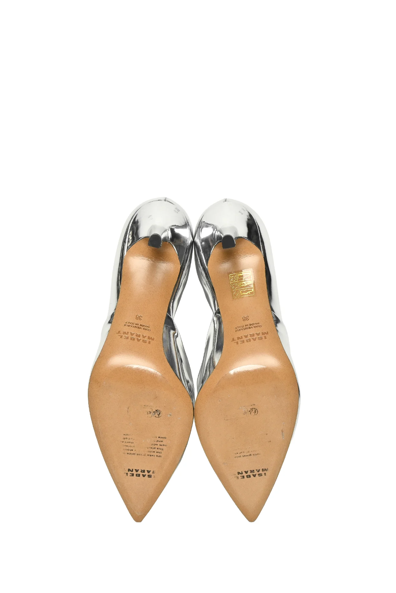 Isabel Marant Size 38 Purcy Mirror Stiletto Pumps - Image 5