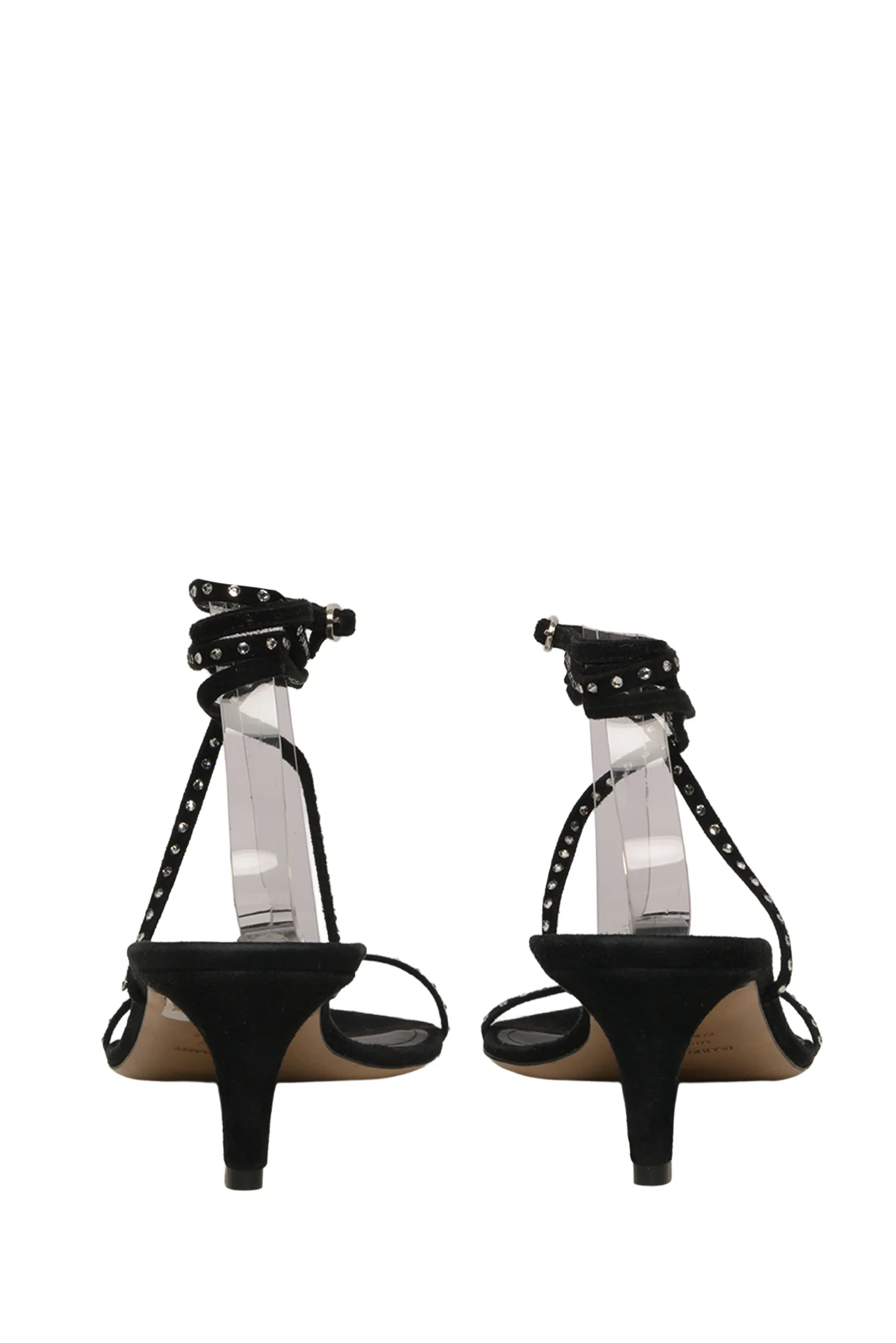 Isabel Marant Size 41 Crystal Embellished Suede Sandals - Image 3