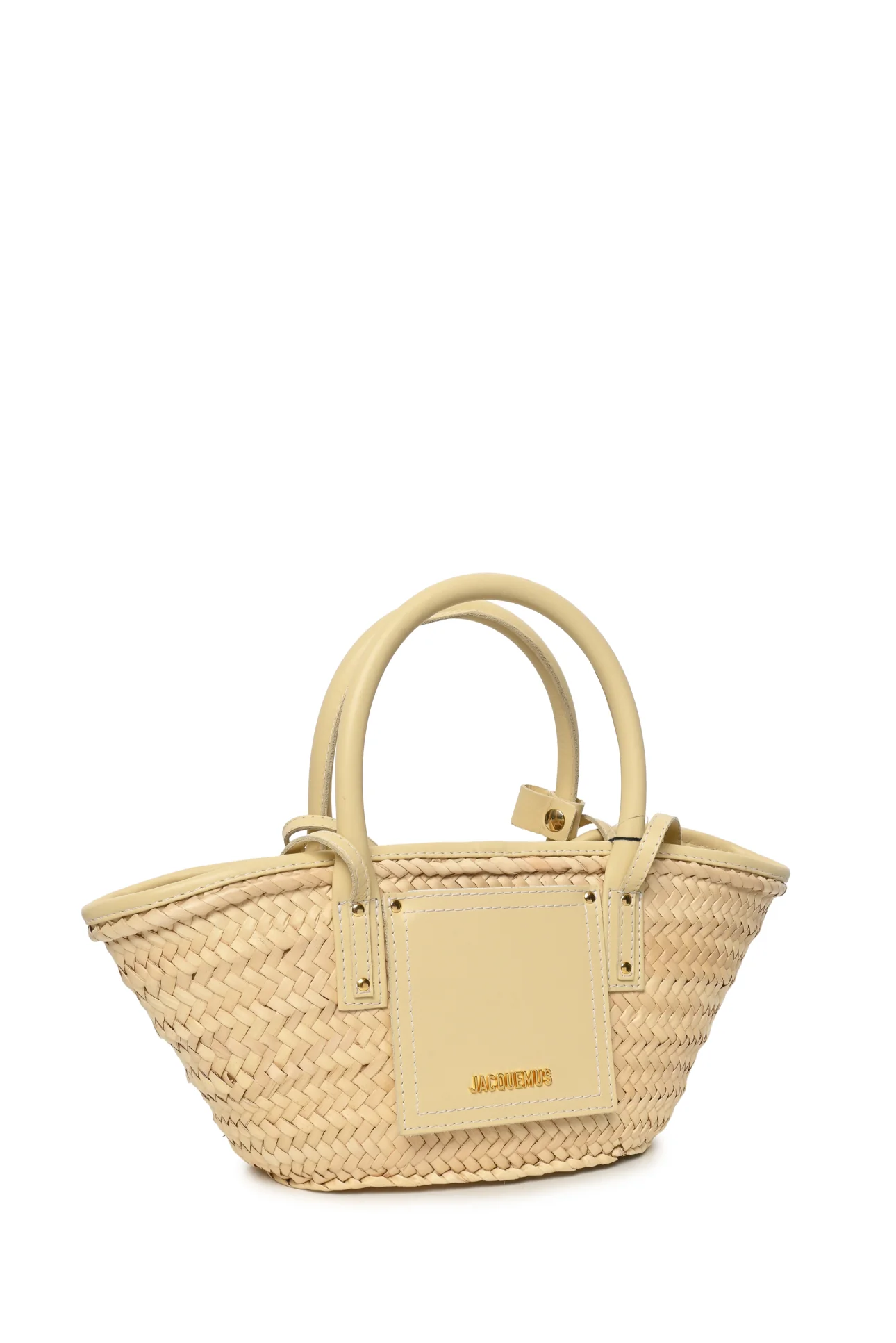 Jacquemus Le Petit Panier Soli Woven Raffia & Leather Tote - Image 2
