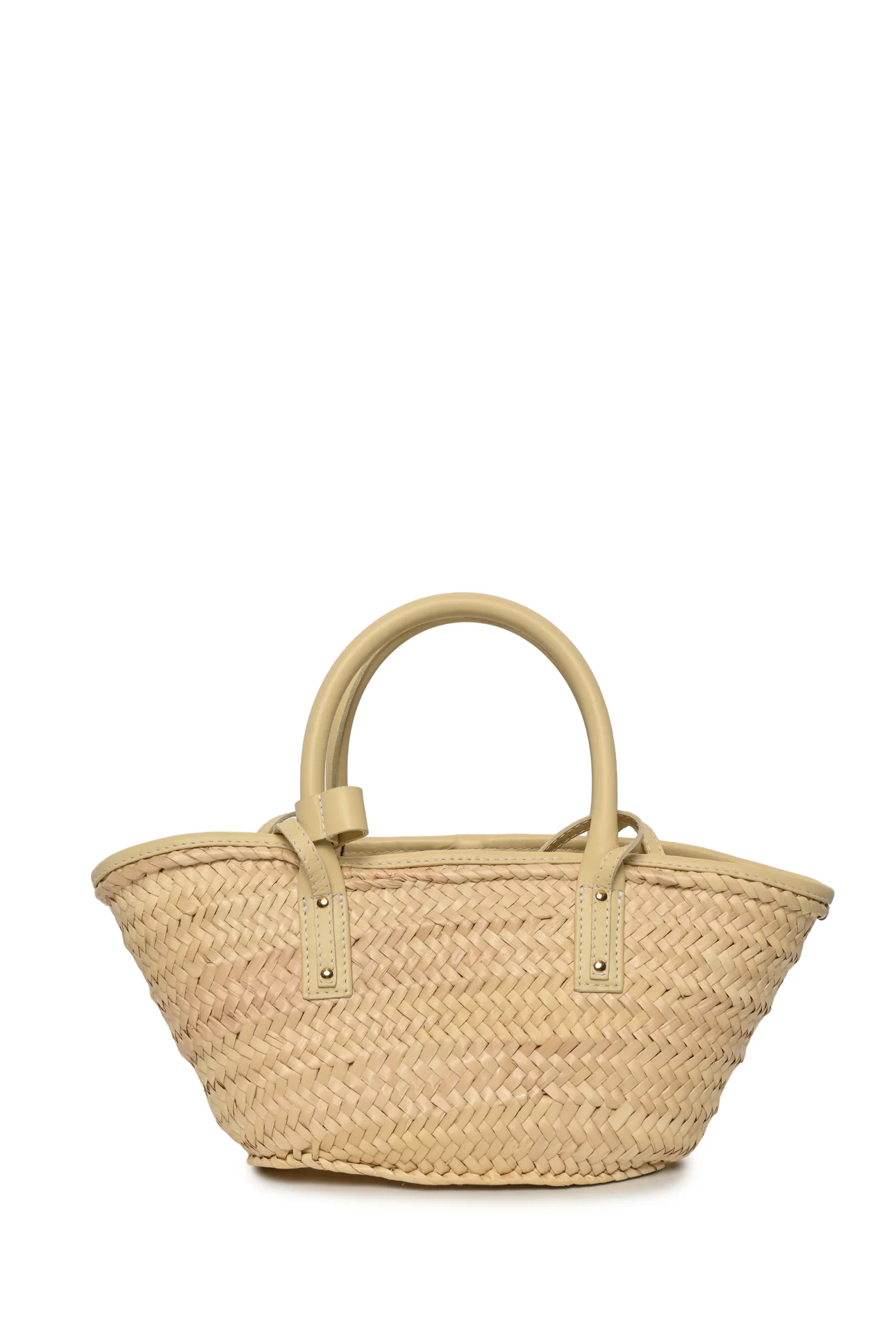 Jacquemus Le Petit Panier Soli Woven Raffia & Leather Tote - Image 3