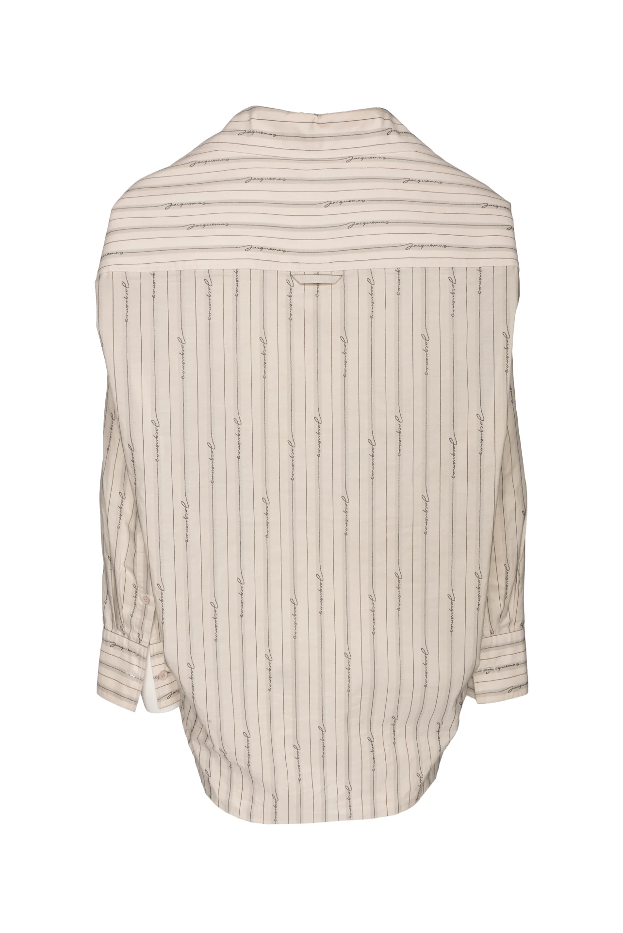 Jacquemus Size 46 Amaro Le Rapia Striped Logo Shirt - Image 2