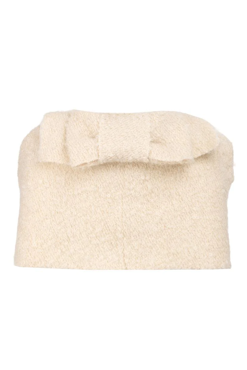 Jil Sander Size 34 Bow Mohair-Blend Cape - Image 2