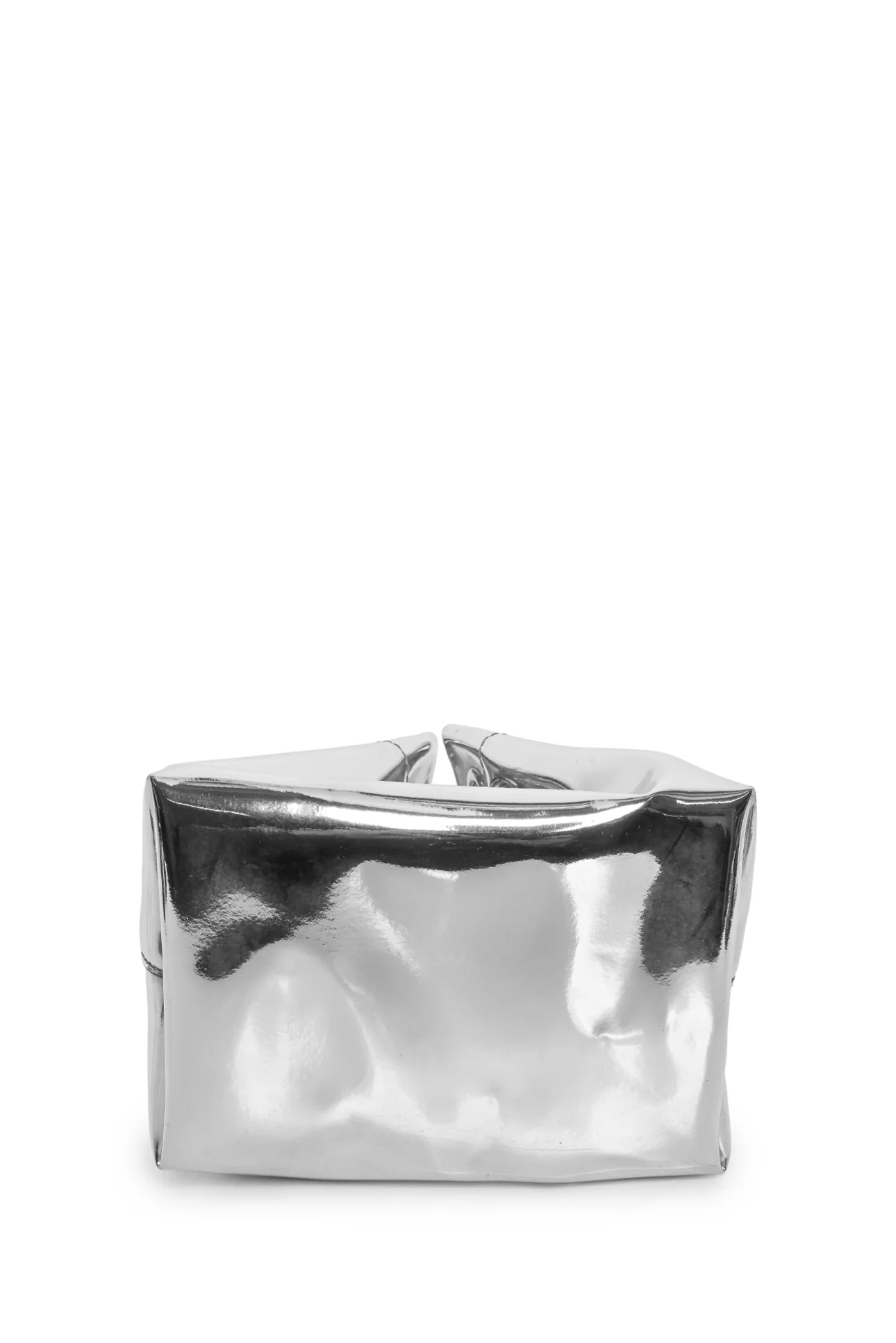 Jimmy Choo Silver Mirror Mini Bon Bon Bag Purse - Image 4
