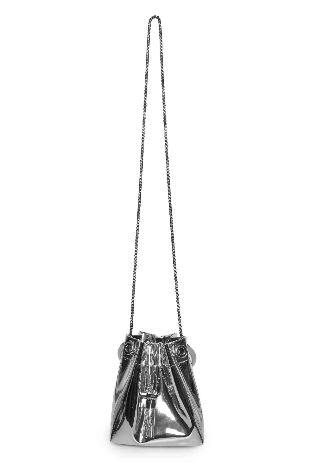 Jimmy Choo Silver Mirror Mini Bon Bon Bag Purse - Image 5