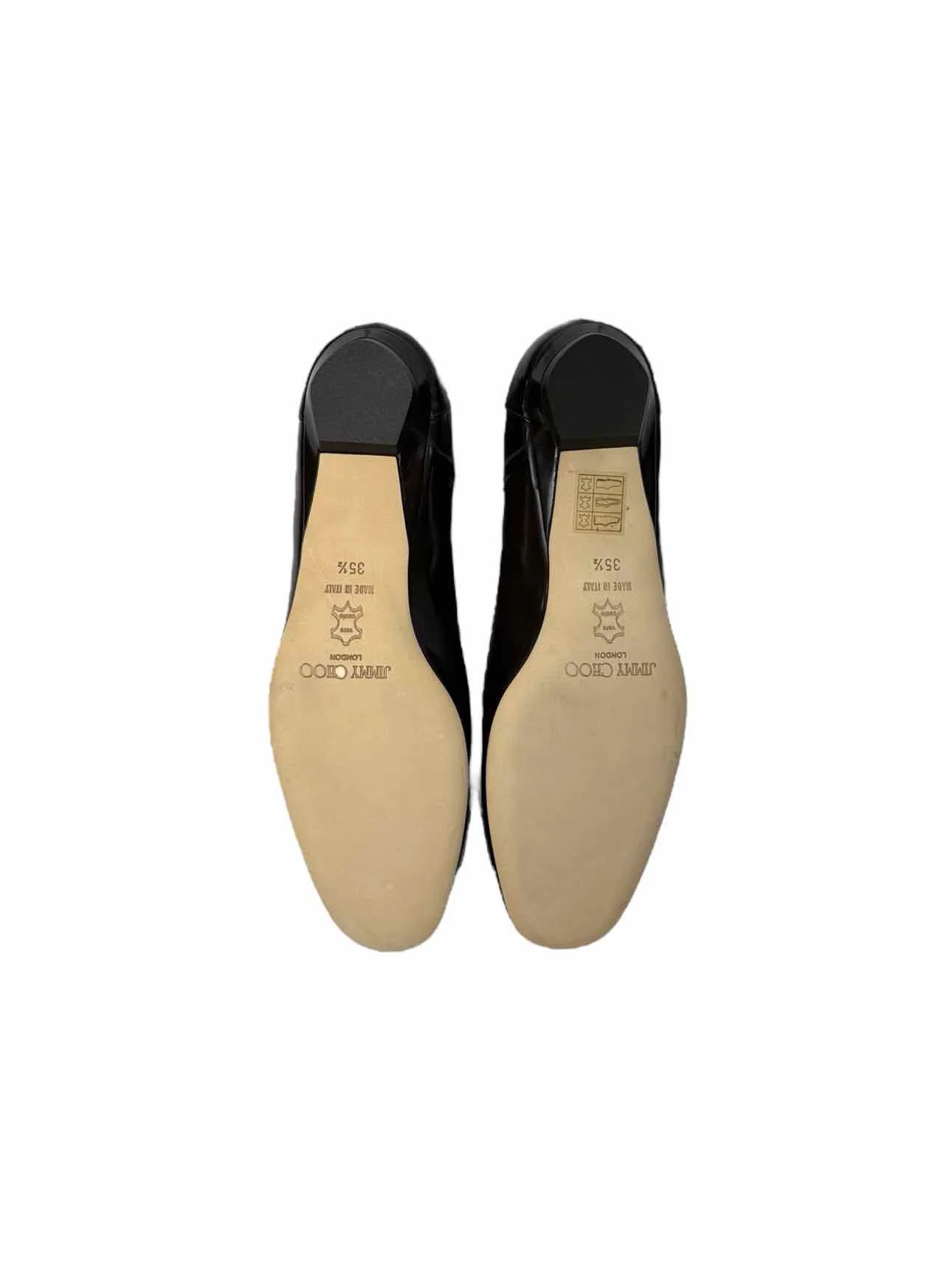 Jimmy Choo Size 35.5 Leather Flats - Image 5