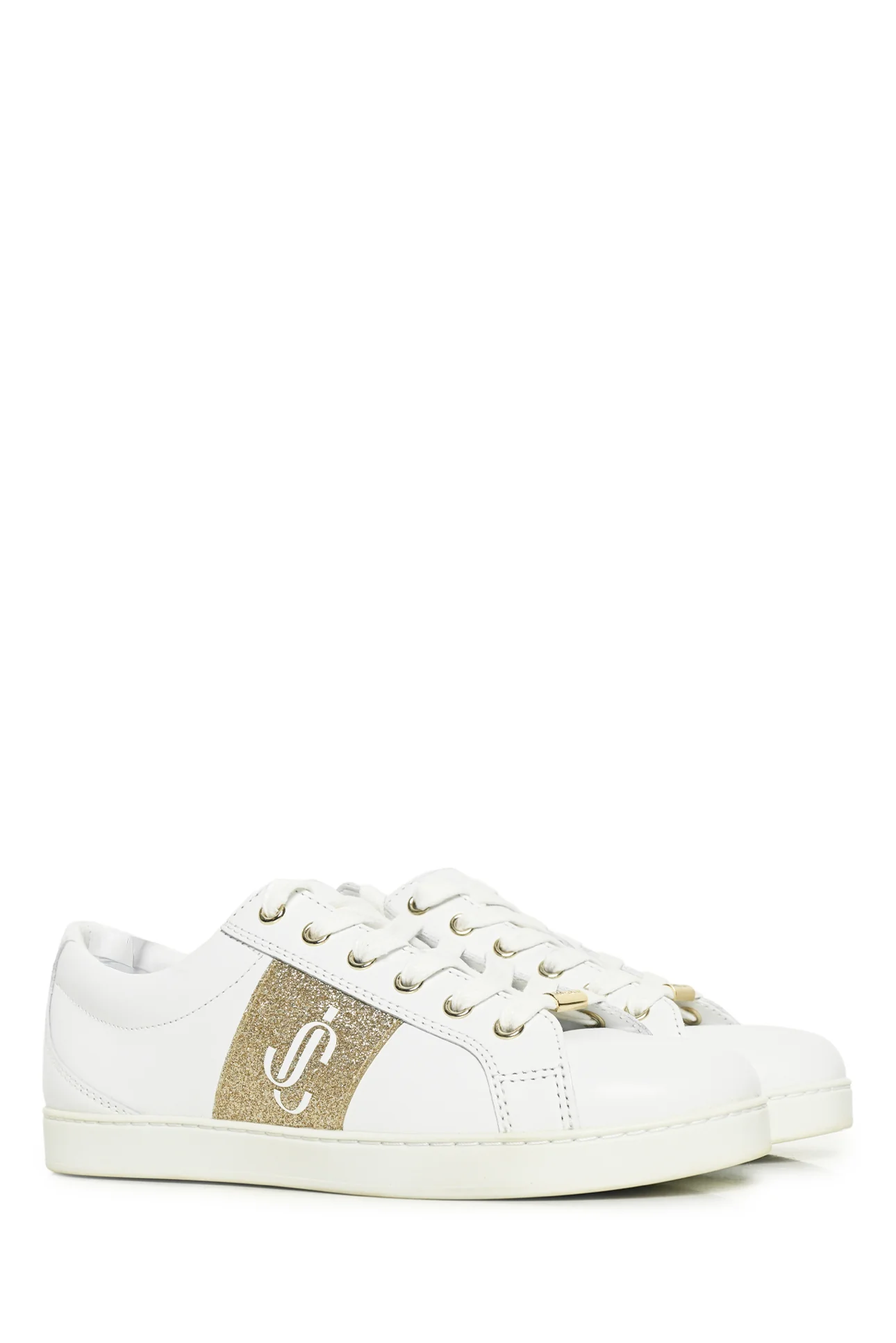 Jimmy Choo Size 36.5 Glitter Logo Sneakers - Image 2