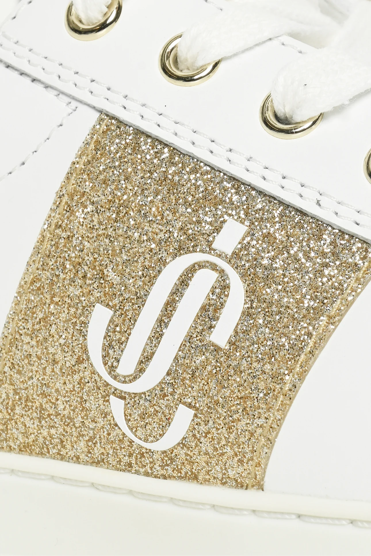 Jimmy Choo Size 36.5 Glitter Logo Sneakers - Image 6