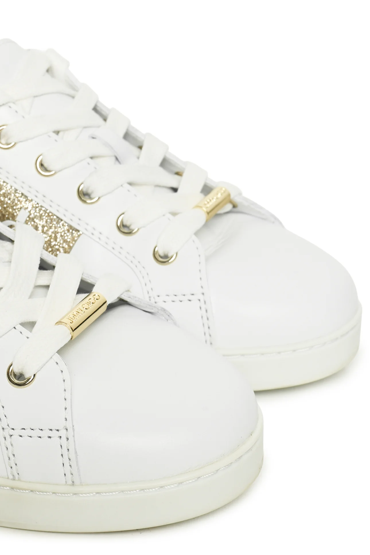 Jimmy Choo Size 36.5 Glitter Logo Sneakers - Image 7
