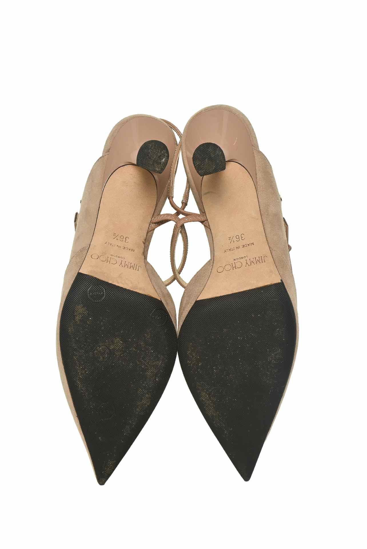Jimmy Choo Size 36.5 Suede Ray Slingback Pumps - Image 5