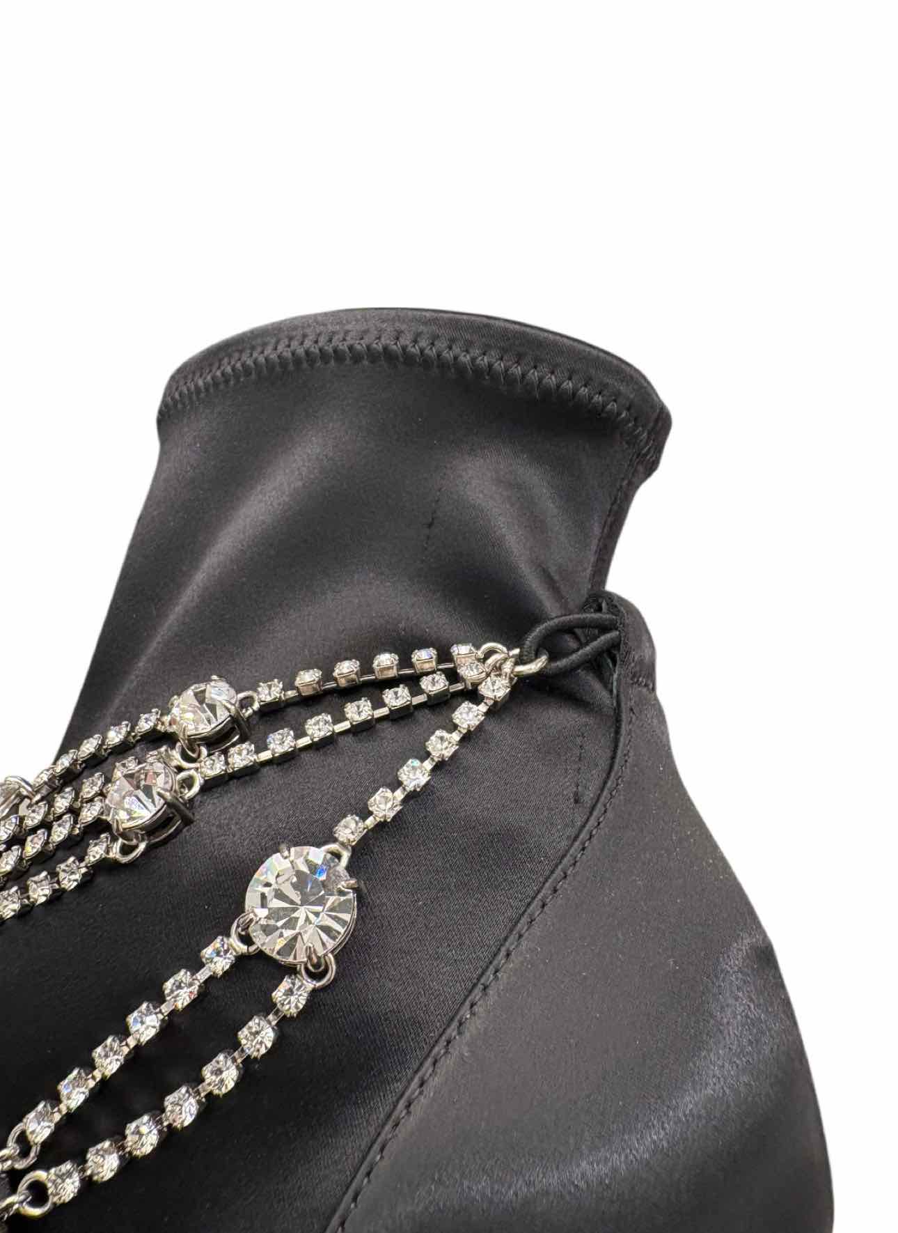 Jimmy Choo Size 36 Satin Crystal Ankle Boots - Image 13