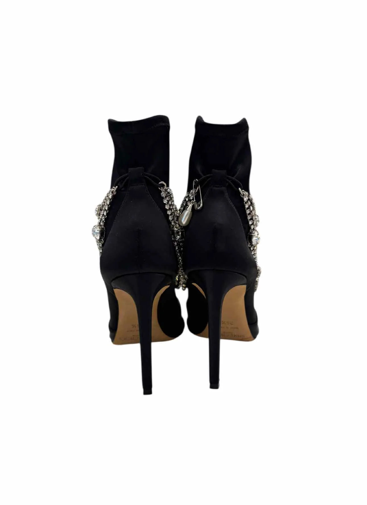 Jimmy Choo Size 36 Satin Crystal Ankle Boots - Image 4