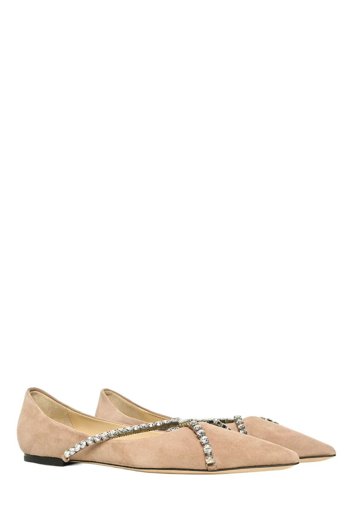 Jimmy Choo Size 37 Crystal Embellished Genevi Flats - Image 2