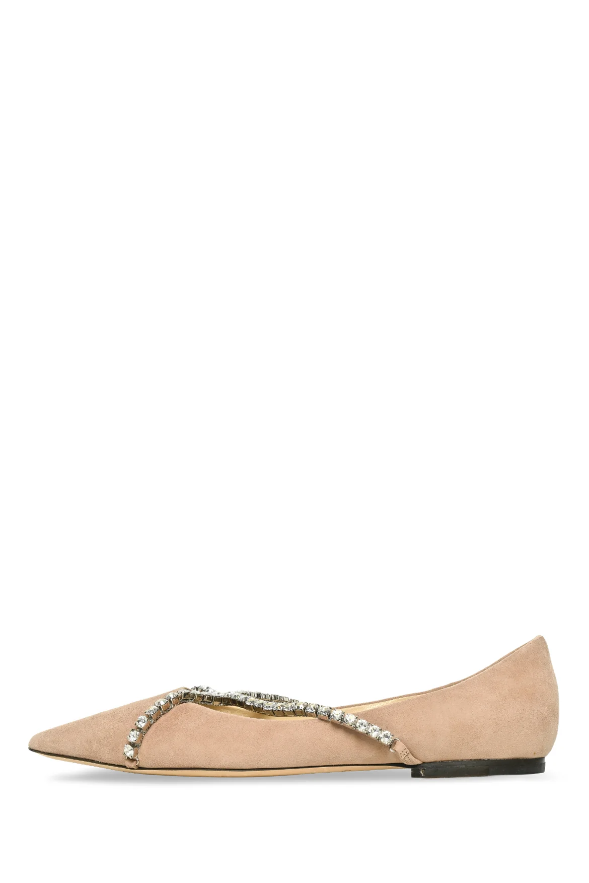 Jimmy Choo Size 37 Crystal Embellished Genevi Flats - Image 3