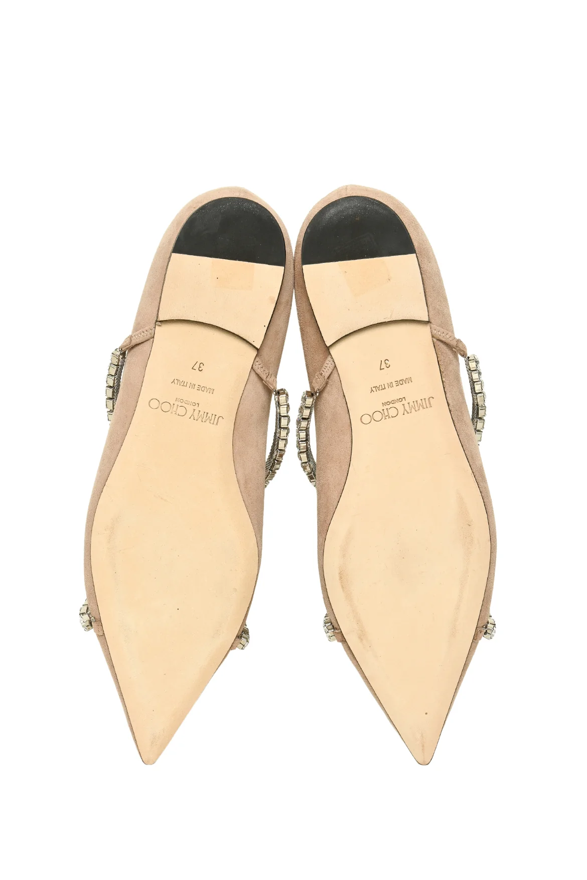 Jimmy Choo Size 37 Crystal Embellished Genevi Flats - Image 6