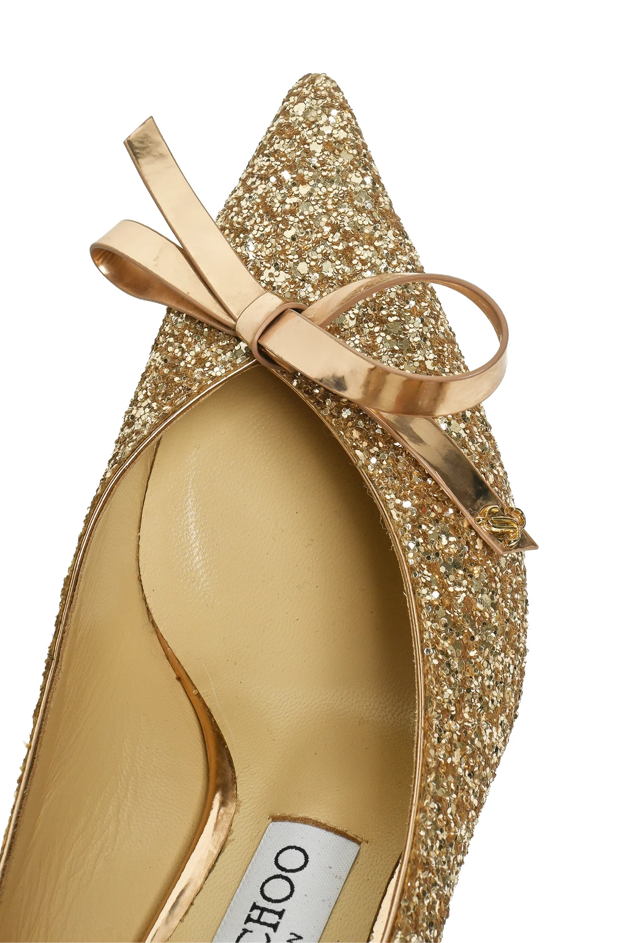 Jimmy Choo Size 37 Glitter Bow Pumps - Image 6