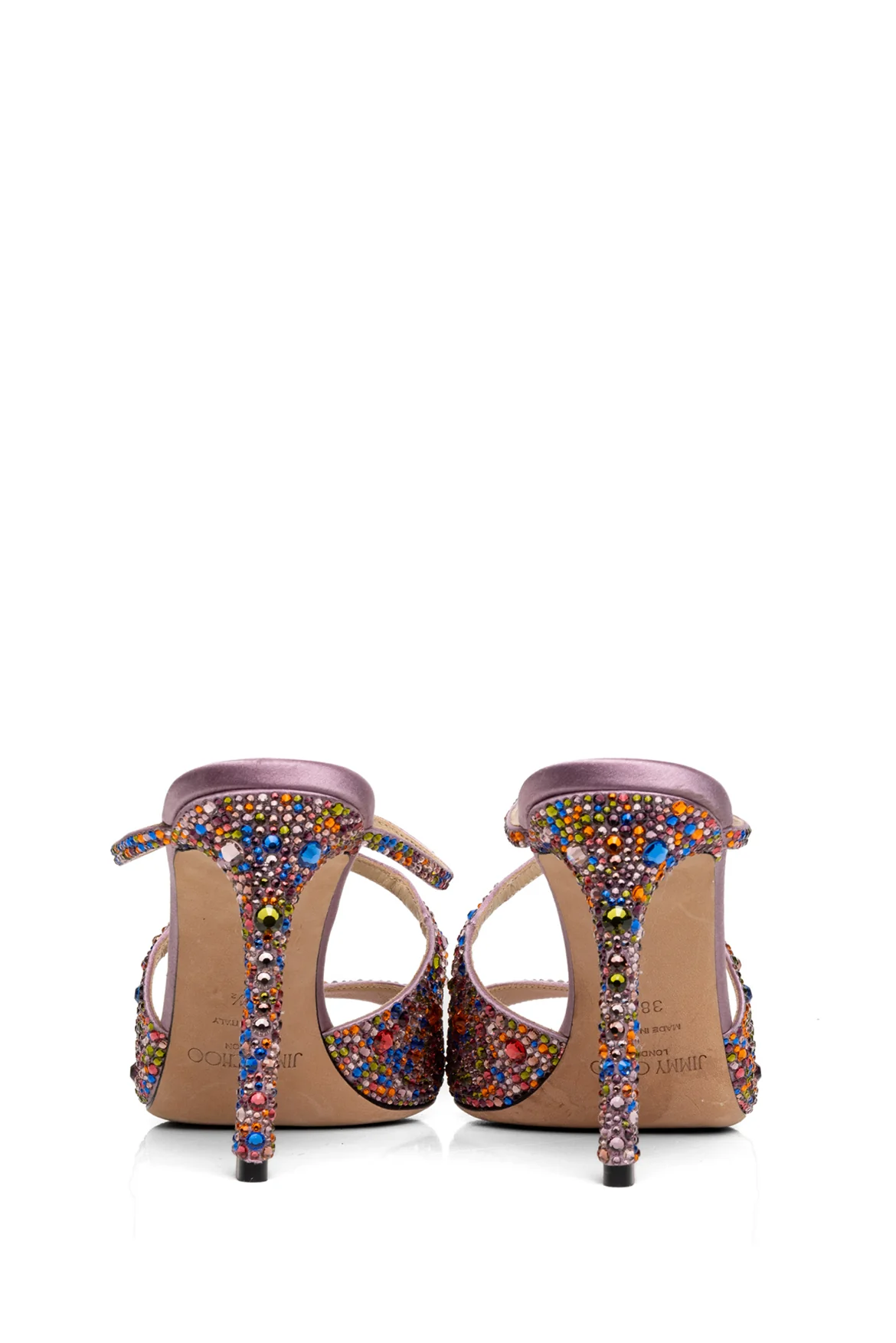 Jimmy Choo Size 38.5 Anise 95 Glitter Sandals - Image 4