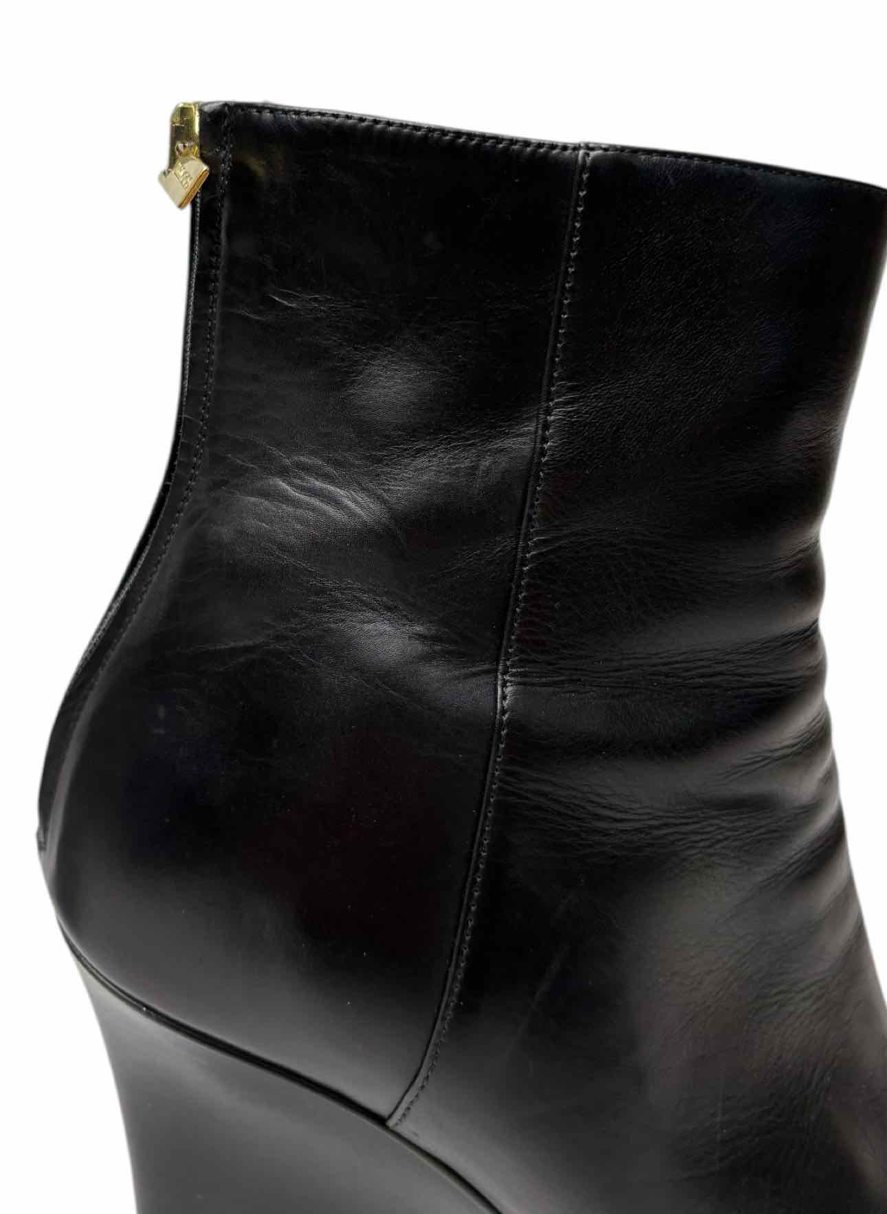 Jimmy Choo Size 38.5 Leather Wedge Ankle Boots - Image 10