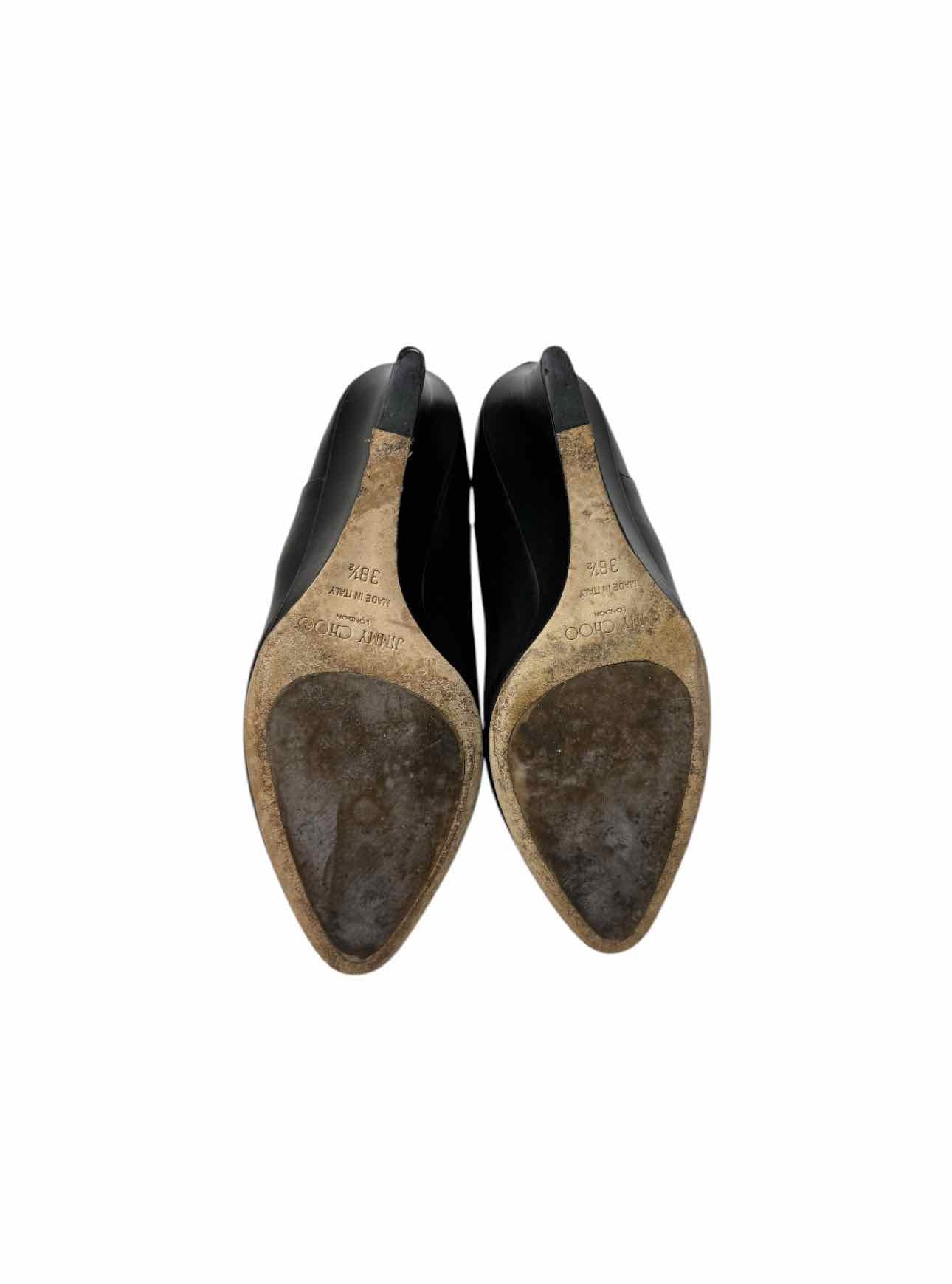Jimmy Choo Size 38.5 Leather Wedge Ankle Boots - Image 5