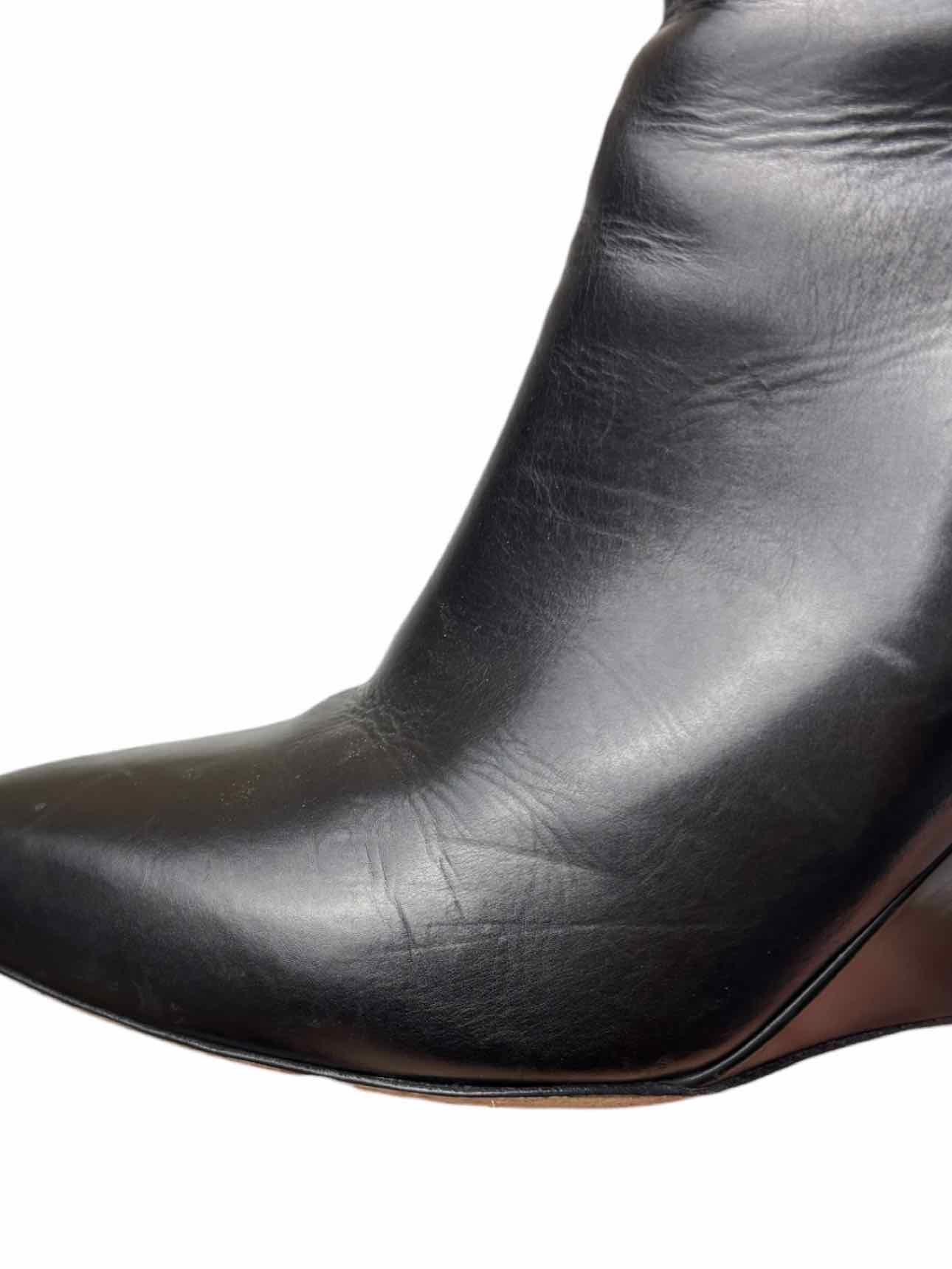 Jimmy Choo Size 38.5 Leather Wedge Ankle Boots - Image 7