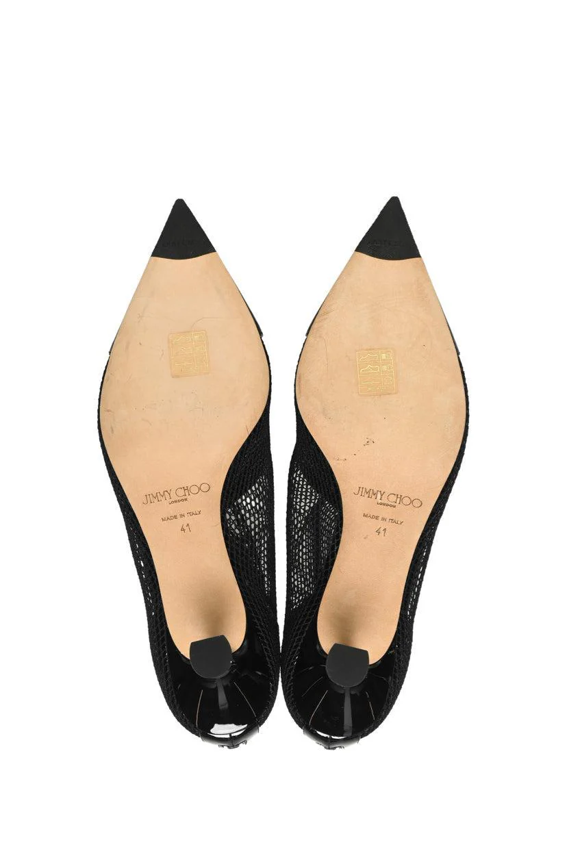 Jimmy Choo Size 41 Mesh Heeled Booties - Image 5