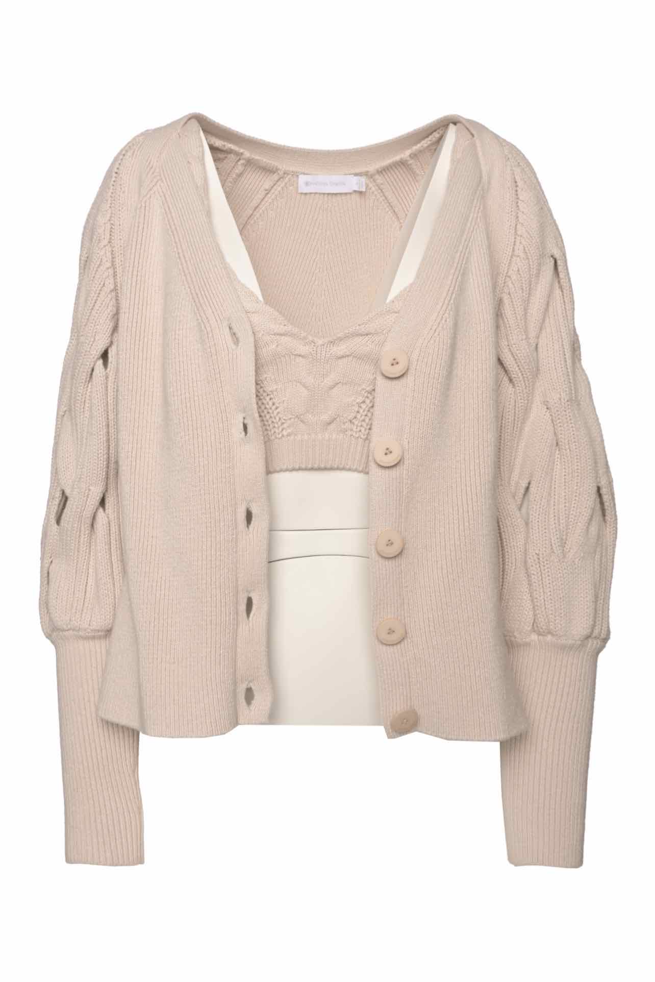 Jonathan Simkhai Size S Cardigan & Bra Tank Set - Image 3