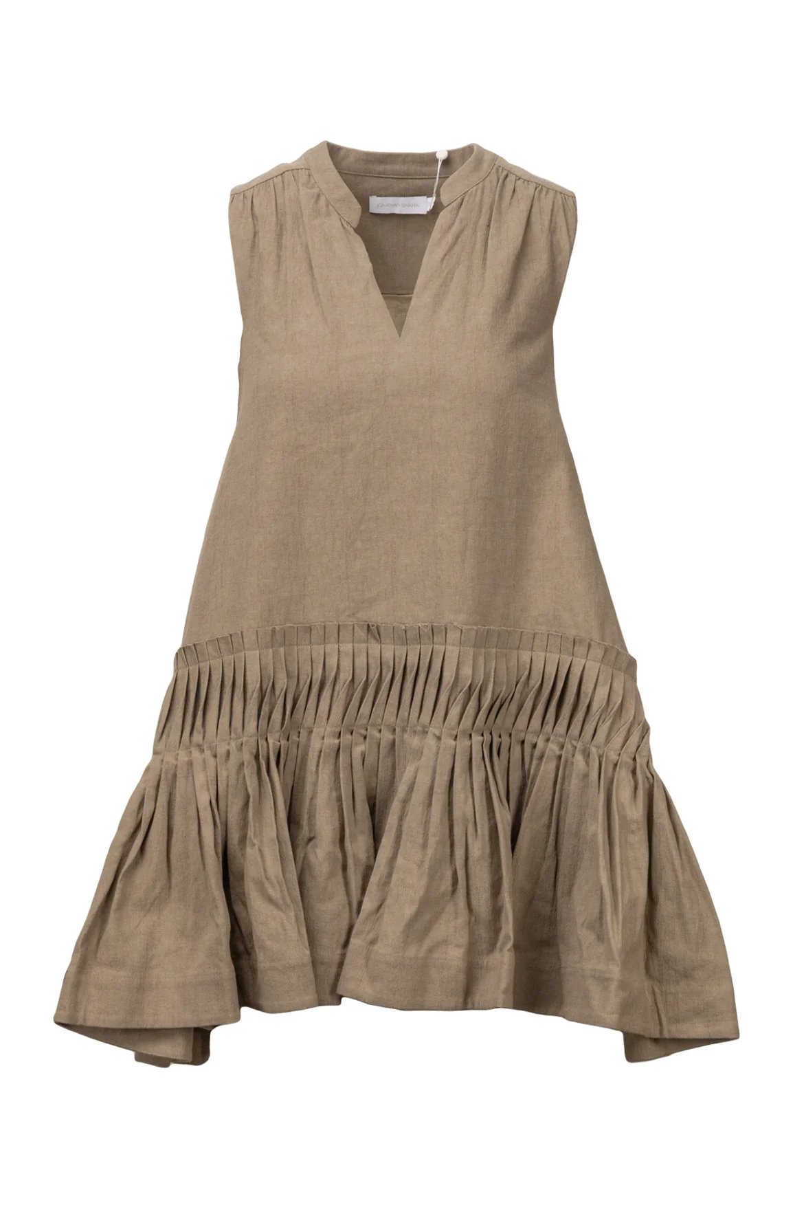 Jonathan Simkhai Size XS Sleeveless Pleated Mini Dress