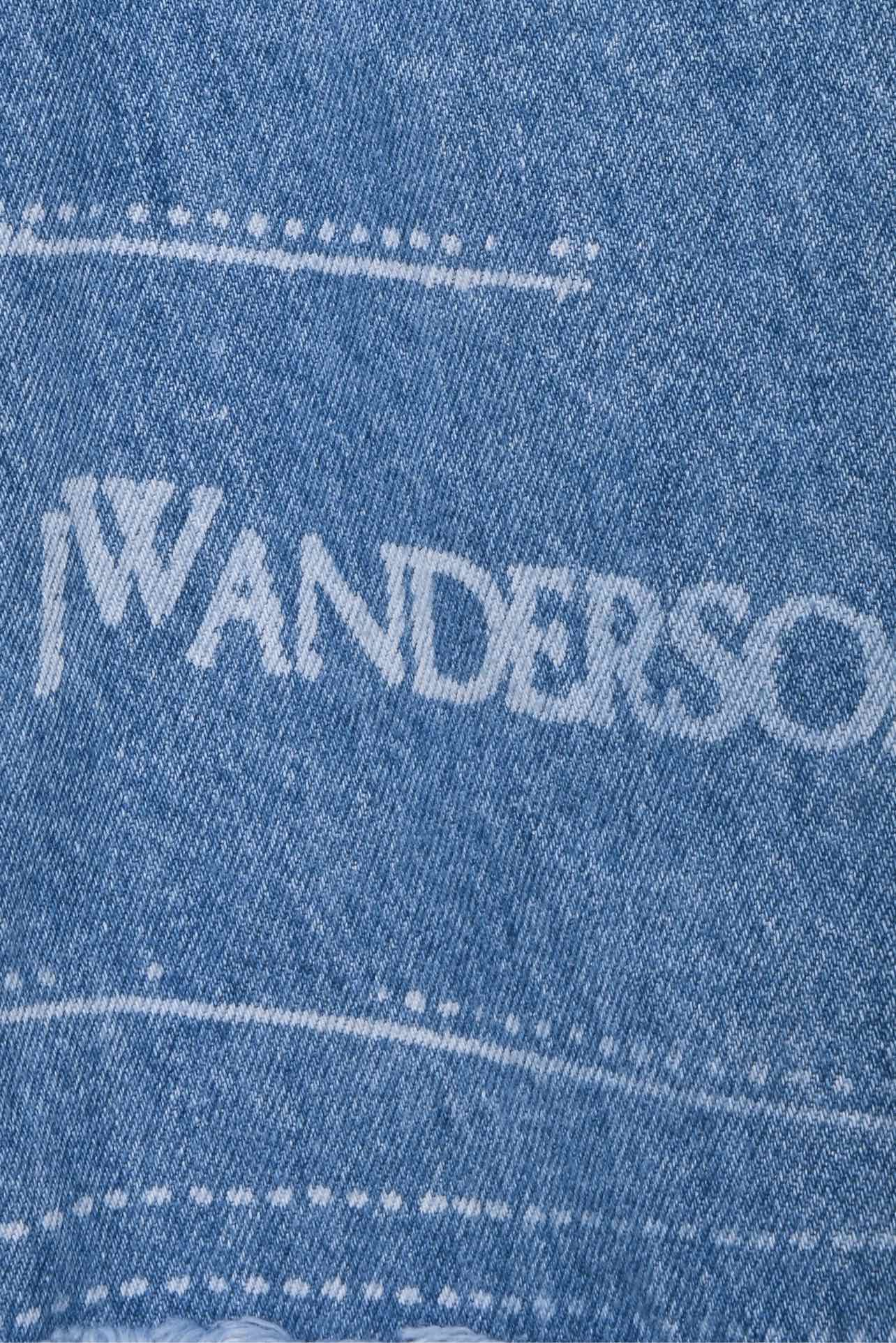 JW Anderson Size 4 Layered Hem Denim Midi Skirt - Image 3