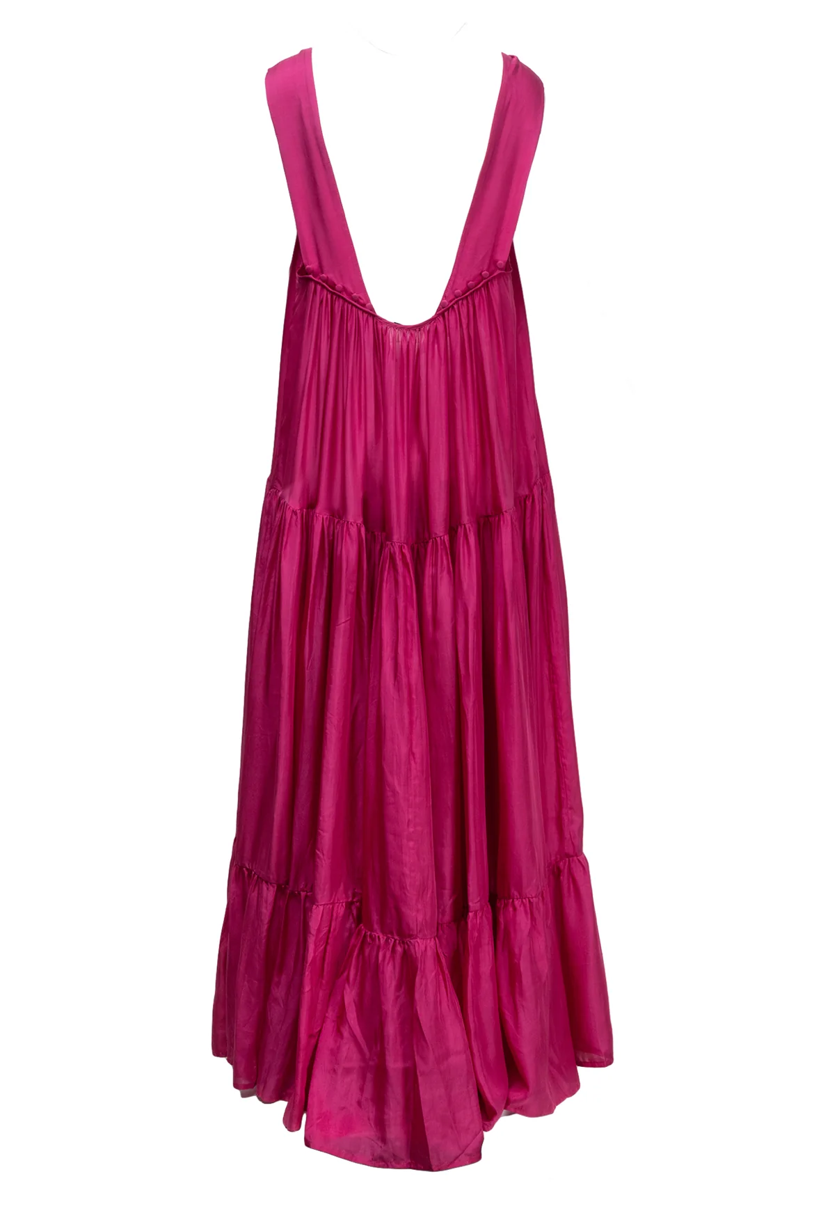 Kalita Size XS/S Asiri Silk-Habotai Tiered Maxi Dress - Image 2