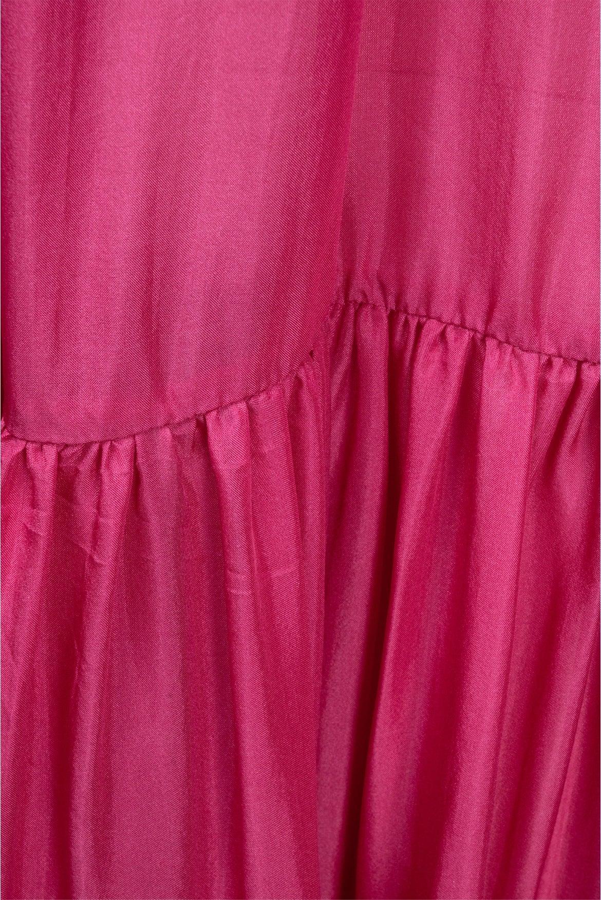Kalita Size XS/S Asiri Silk-Habotai Tiered Maxi Dress - Image 3
