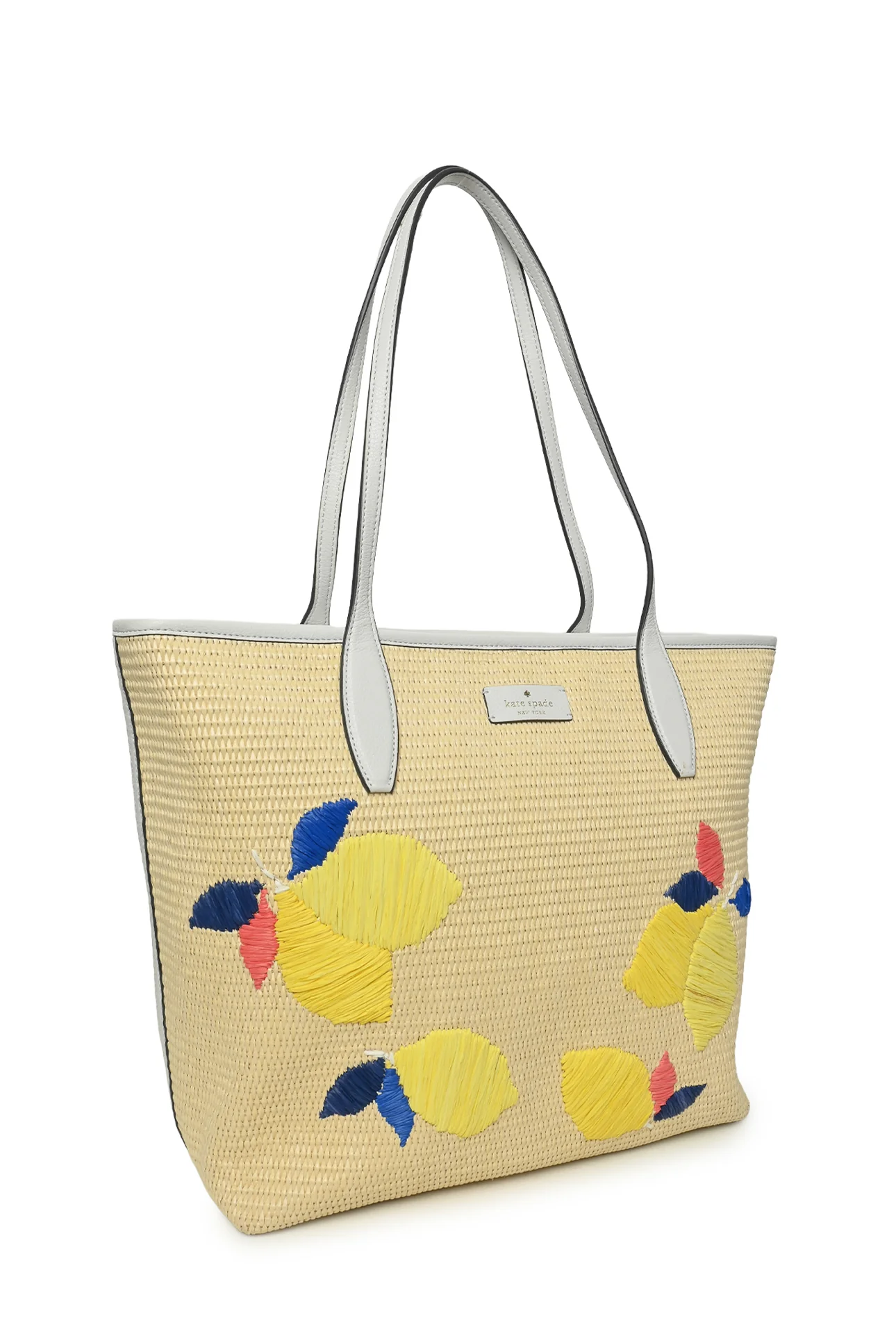 Kate Spade New York Ash Straw Lemon Zest Large Tote - Image 2