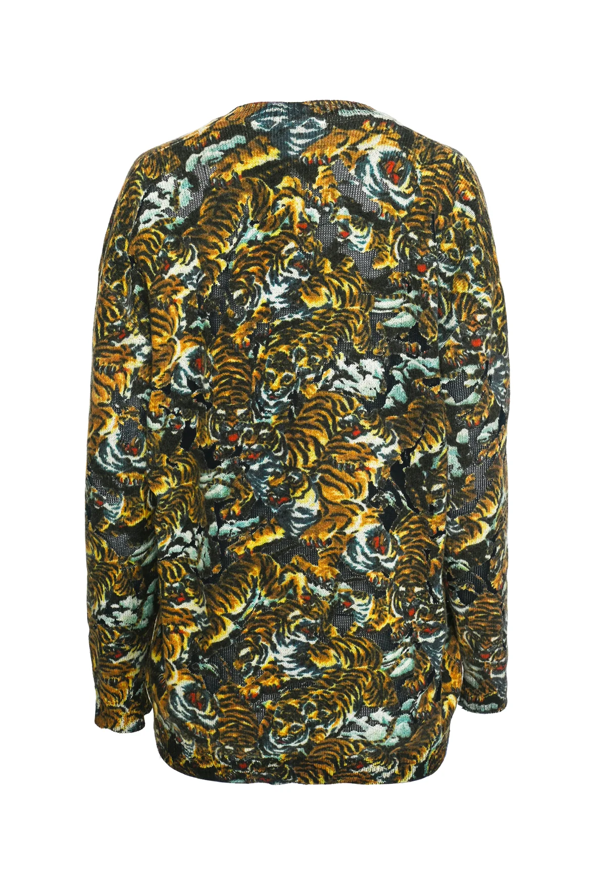 Kenzo Size M Flying Tiger V-Neck Pullover Sweater - Image 2