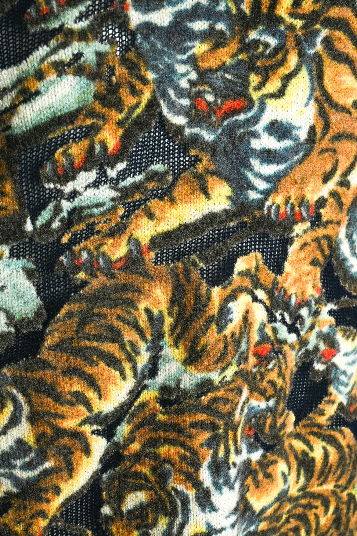 Kenzo Size M Flying Tiger V-Neck Pullover Sweater - Image 3