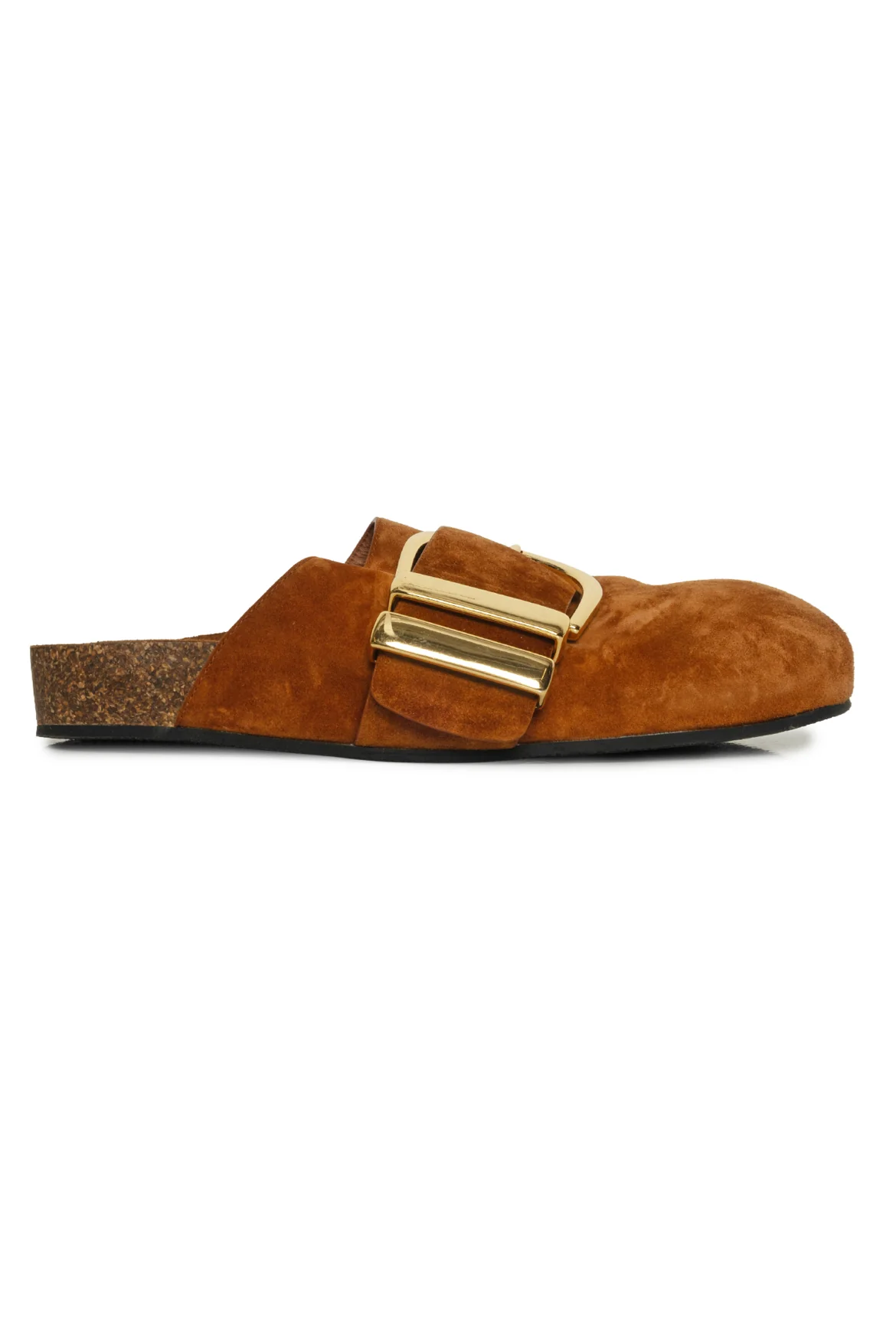 Khaite Size 39.5 Downing Suede Buckle Mules