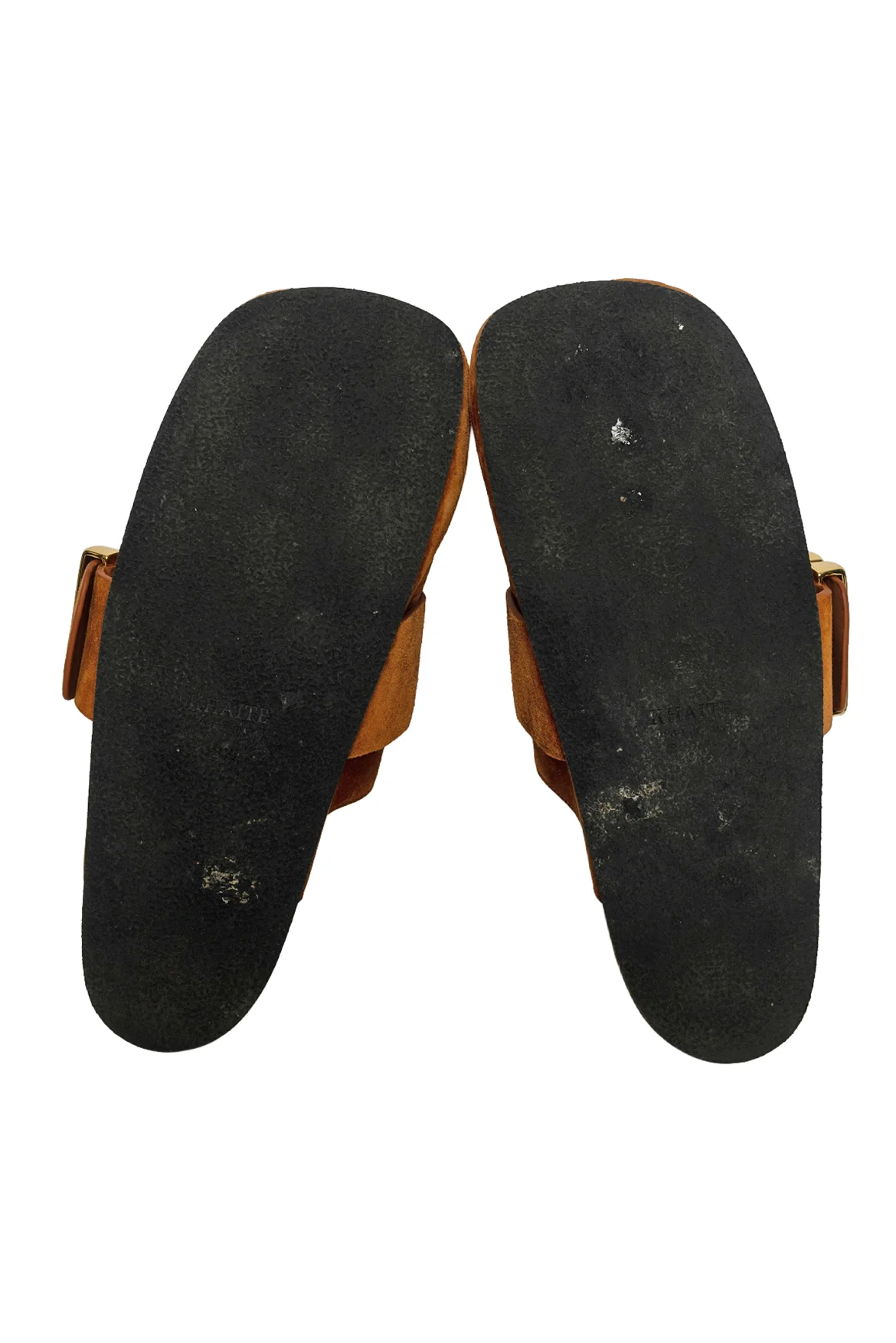 Khaite Size 39.5 Downing Suede Buckle Mules - Image 5