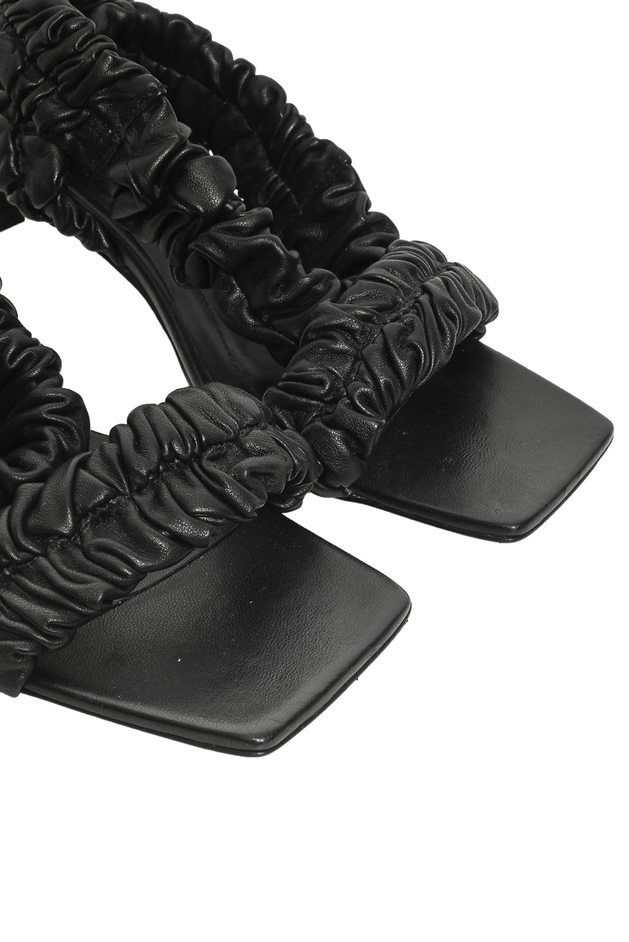 Khaite Size 39 Lexington Ruched Leather Kitten-Heel Sandals - Image 6