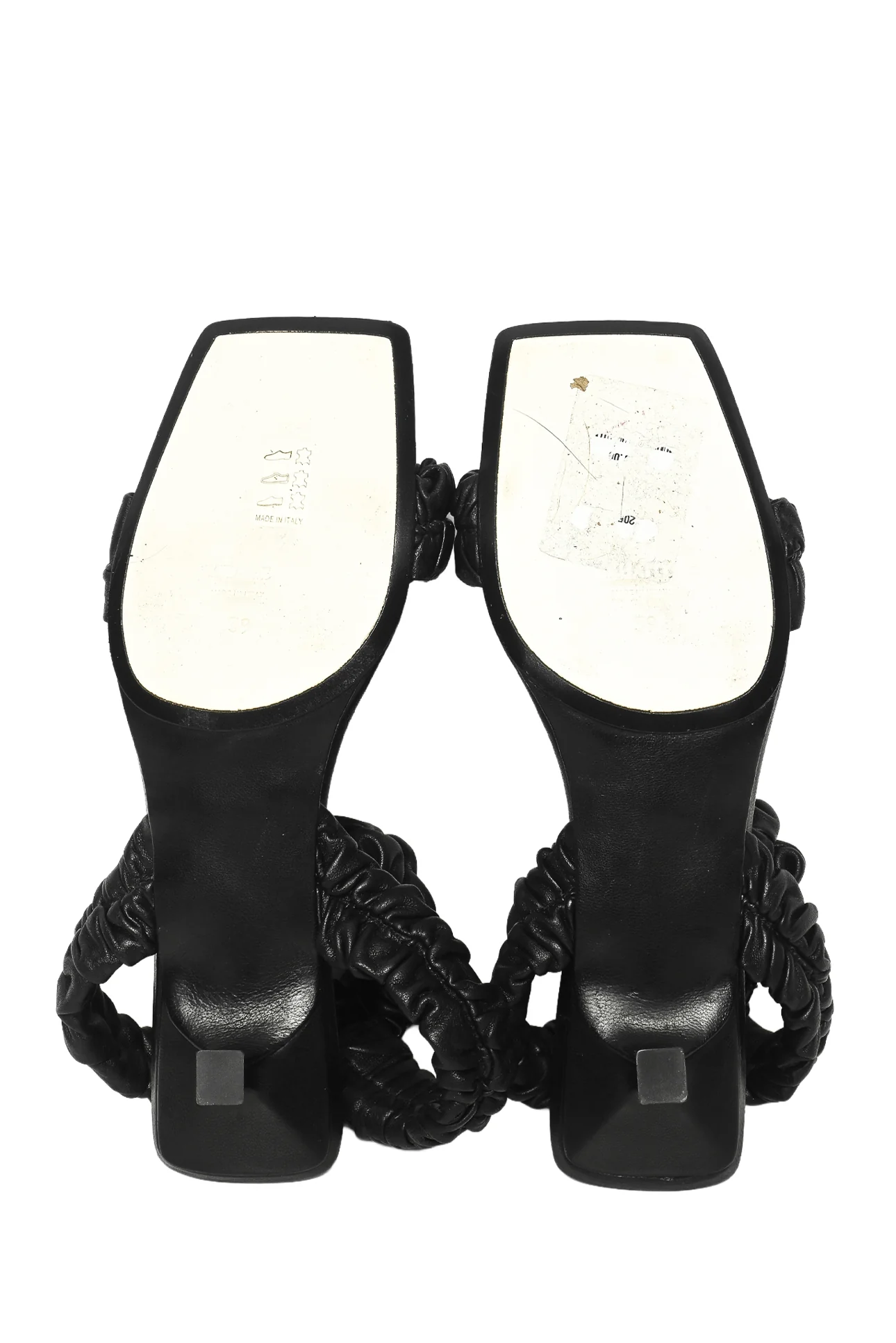 Khaite Size 39 Lexington Ruched Leather Kitten-Heel Sandals - Image 7