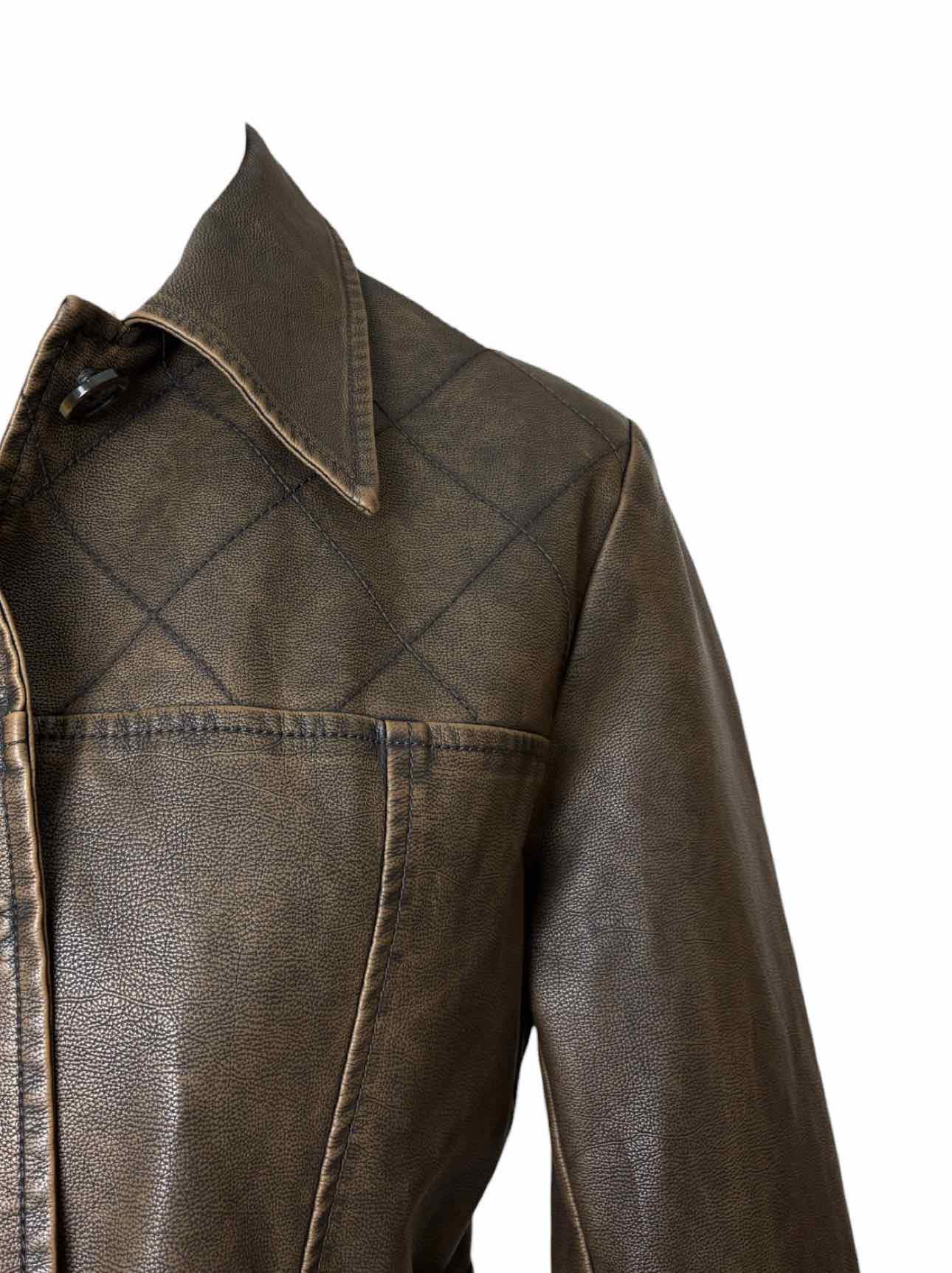 Kijun Size M Faux Leather Long Coat - Image 3