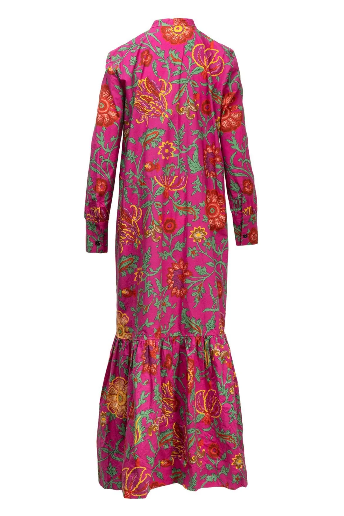 La Double J Size XL Bellini Dragon Flower Long Sleeve Cotton Maxi Dress - Image 2