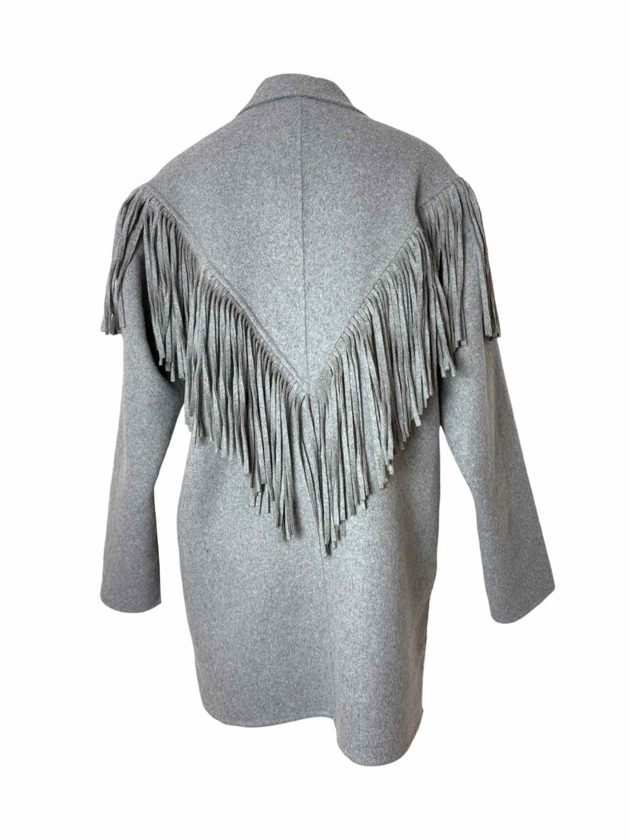 L'Academie Size XS Jojo Fringe Wool Blend Coat - Image 2