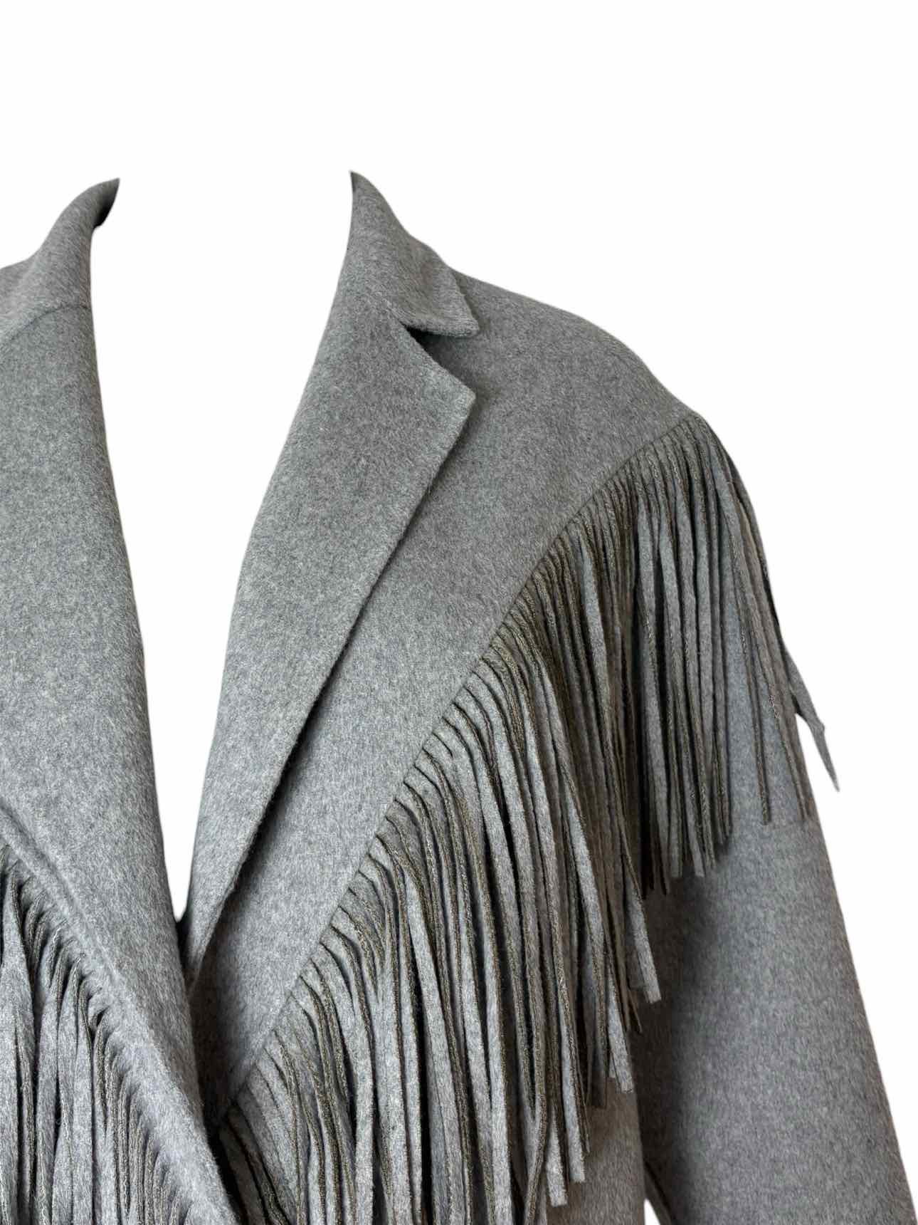 L'Academie Size XS Jojo Fringe Wool Blend Coat - Image 3