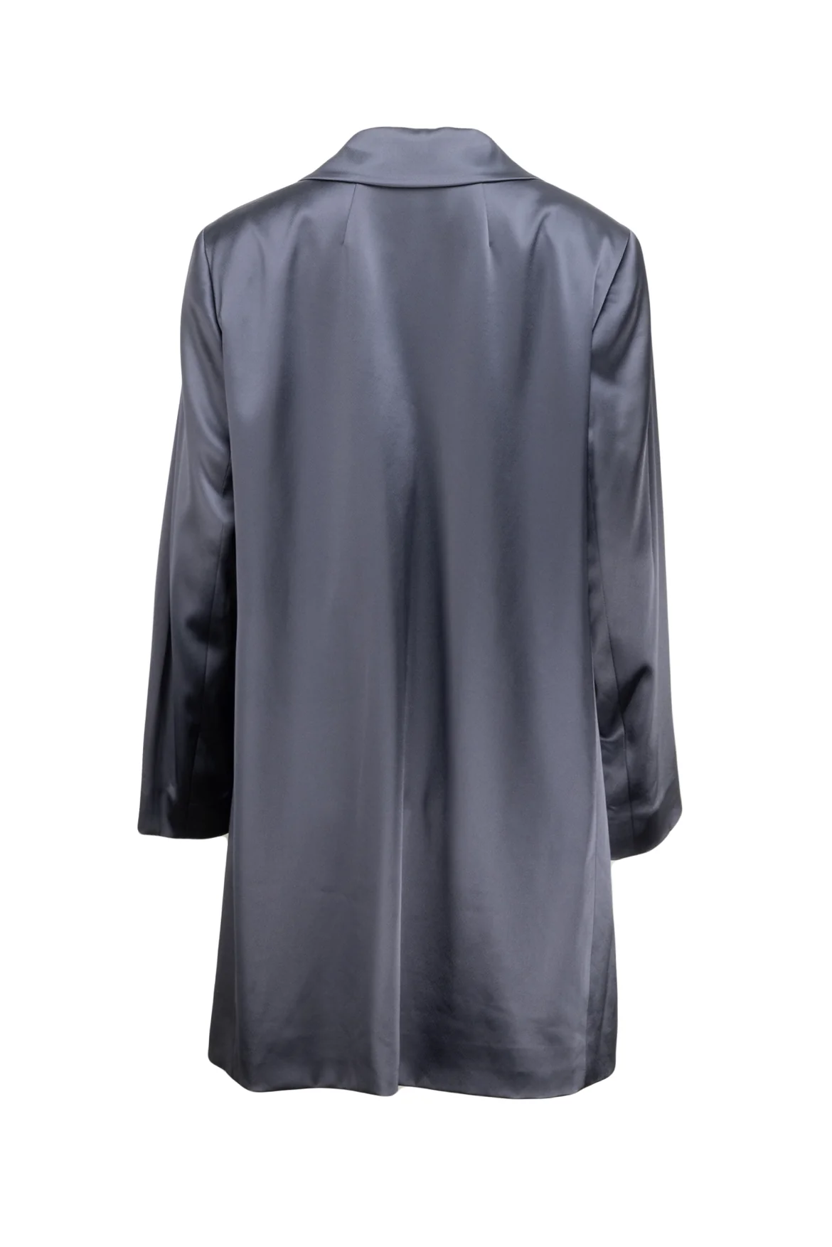 Lafayette 148 Size 1X Admiral Blue Satin Coat - Image 2