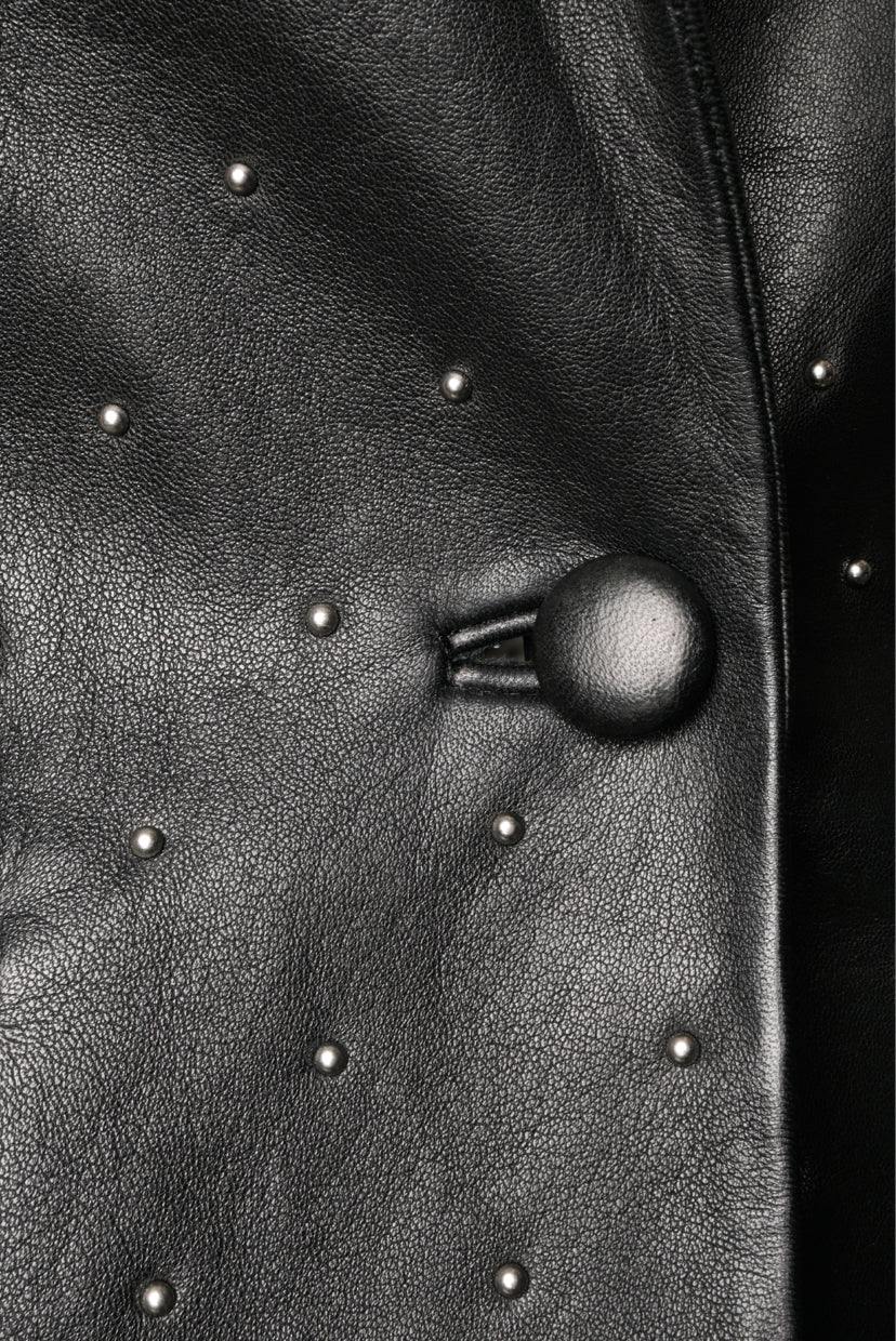 L'Agence Size 4 Montego Studded Leather Single Button Blazer Jacket - Image 3