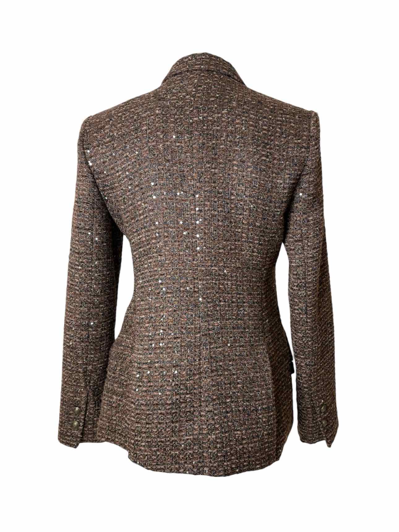 L'Agence Size 6 Metallic Tweed Blazer - Image 2
