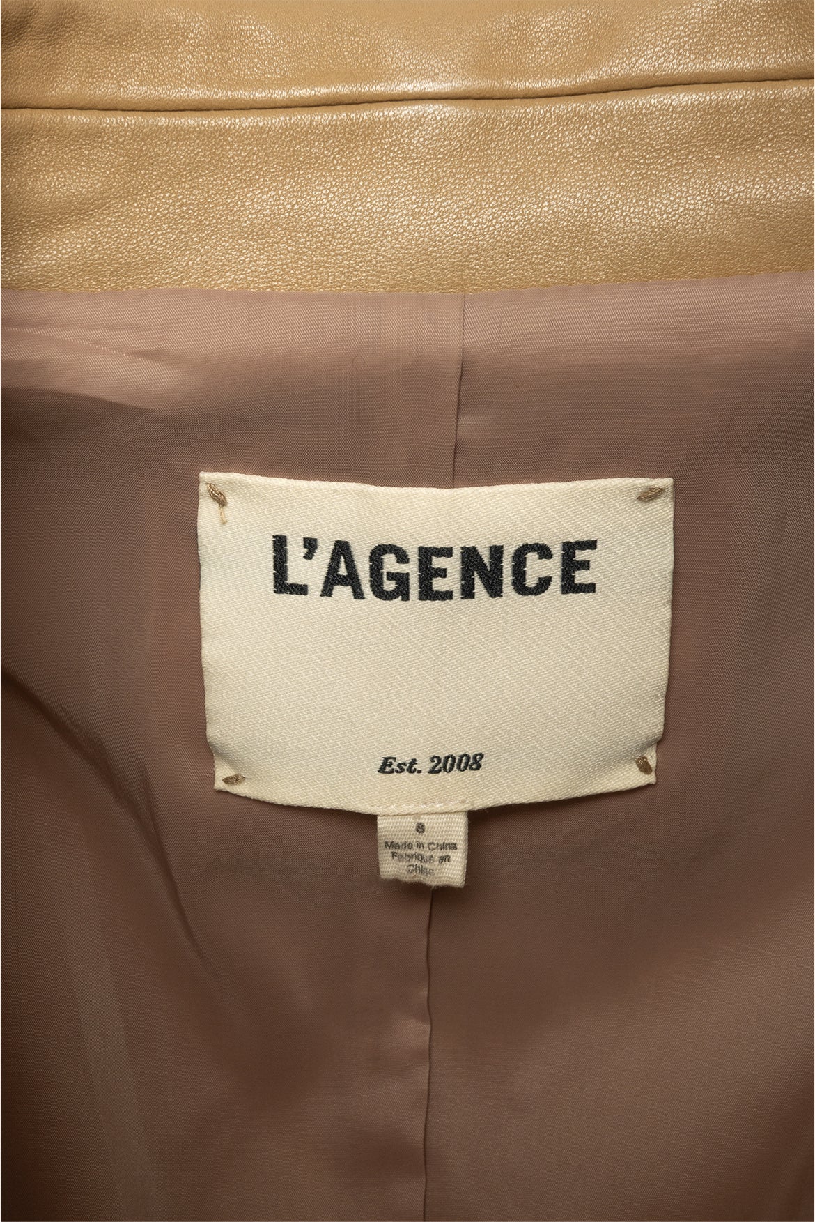 L'Agence Size 8 Leather Blazer - Image 5